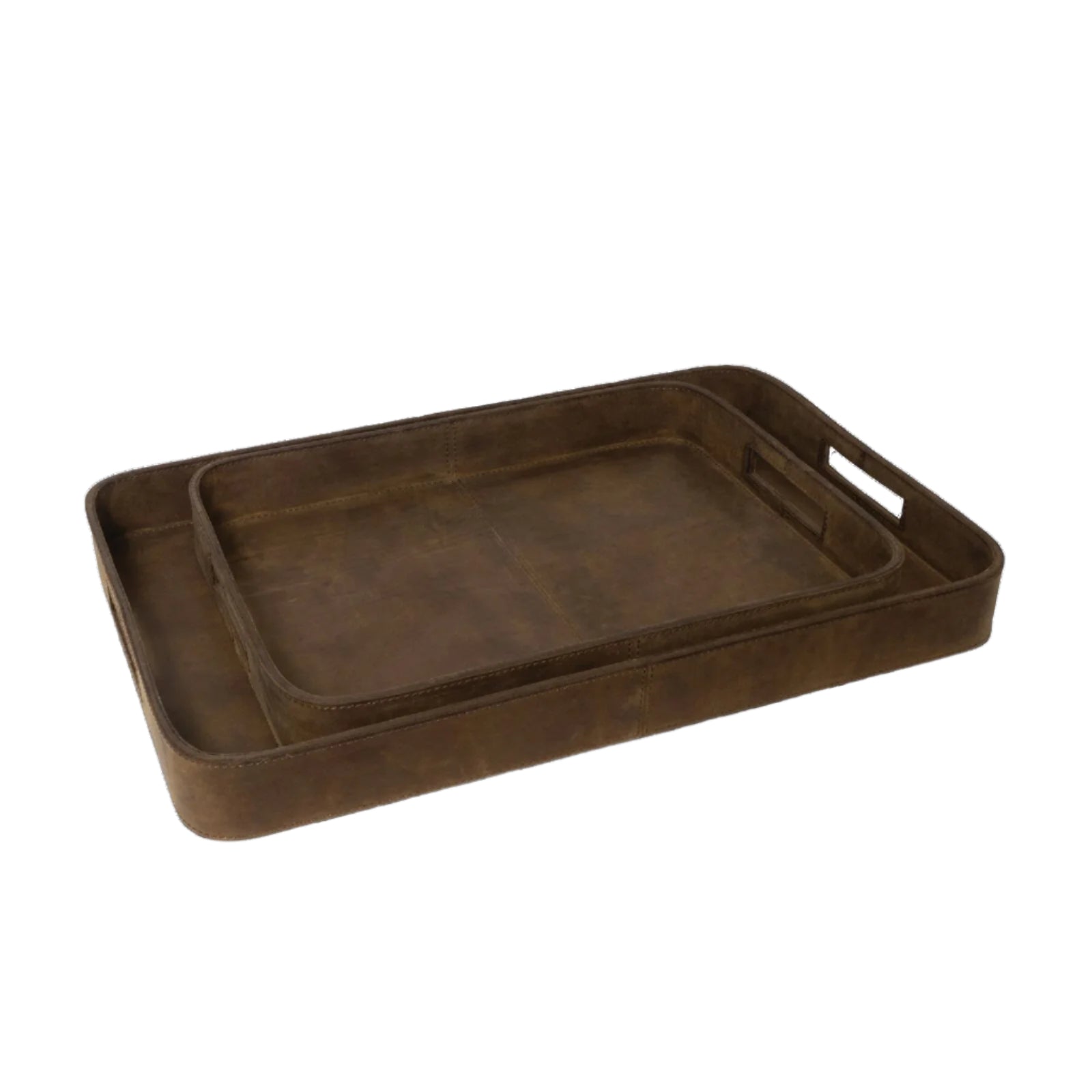 Derby Rectangle Leather Tray
