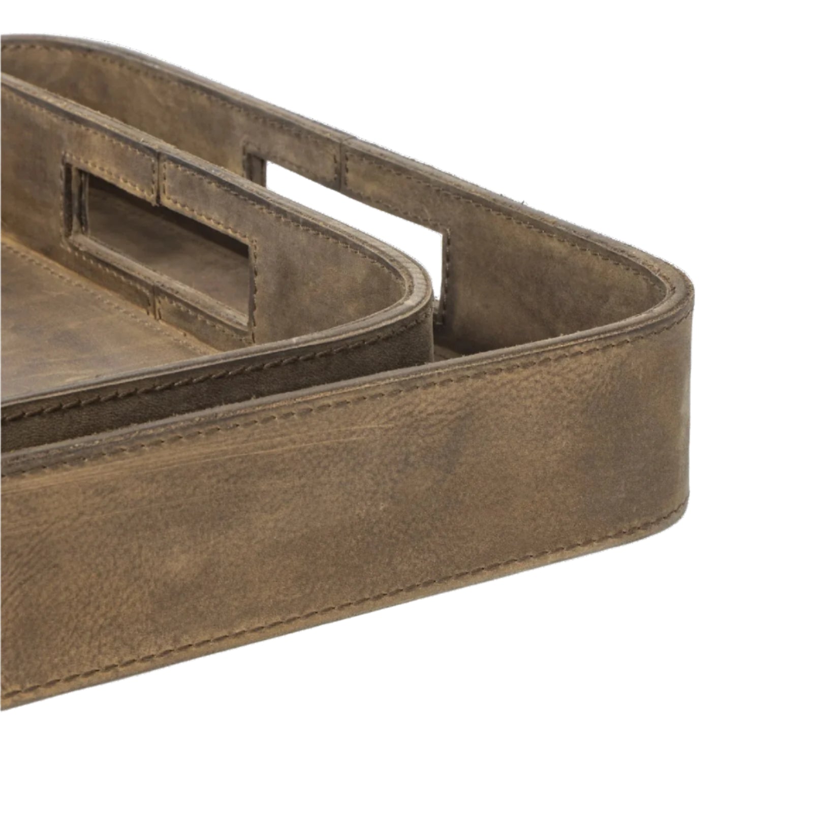 Derby Rectangle Leather Tray