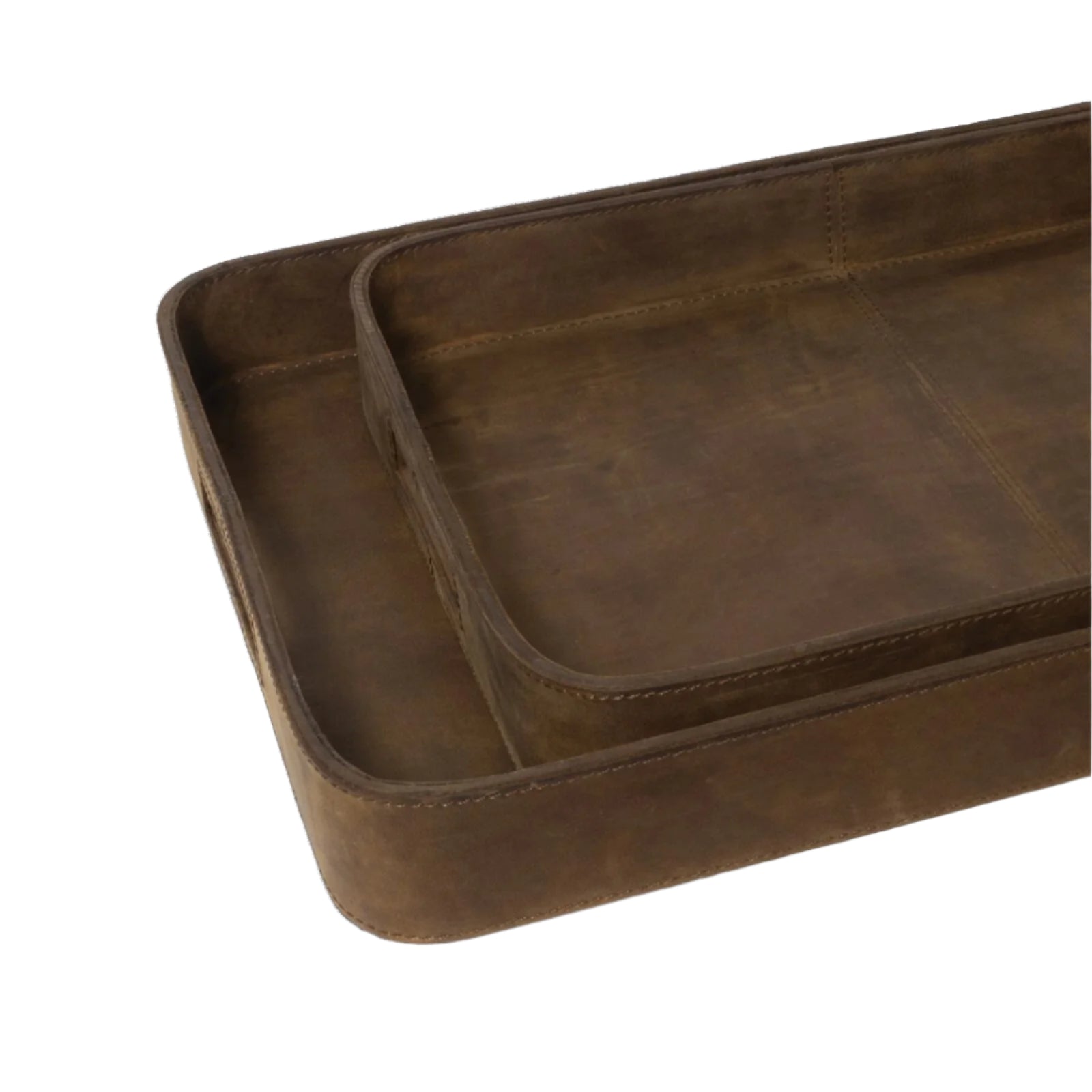 Derby Rectangle Leather Tray