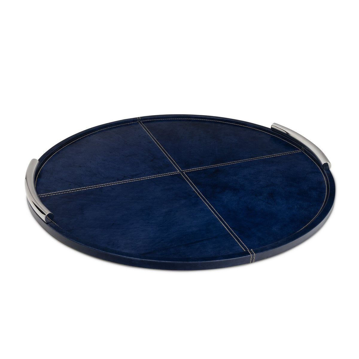 Round Hayes Leather Tray