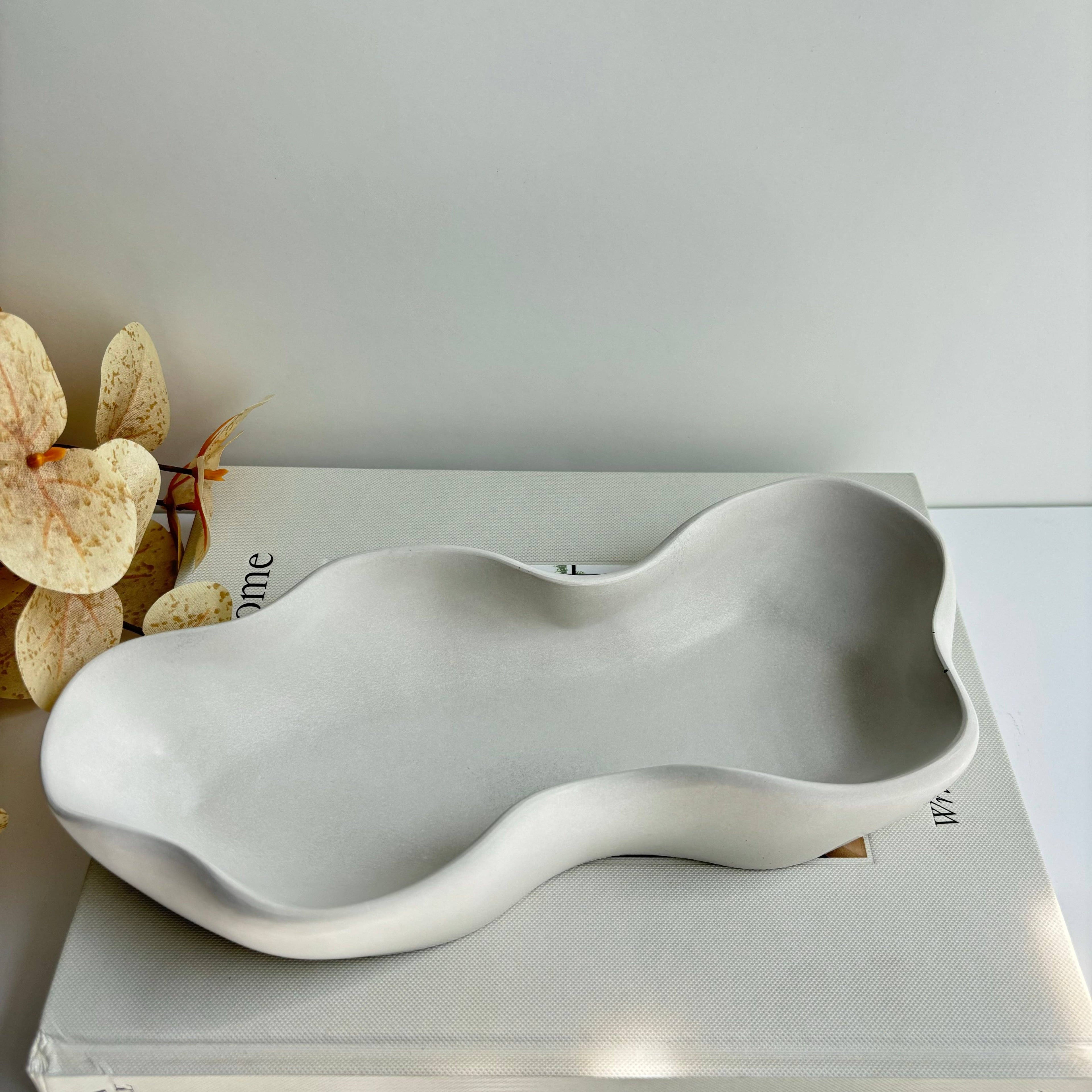 Concrete Curvy Bowl