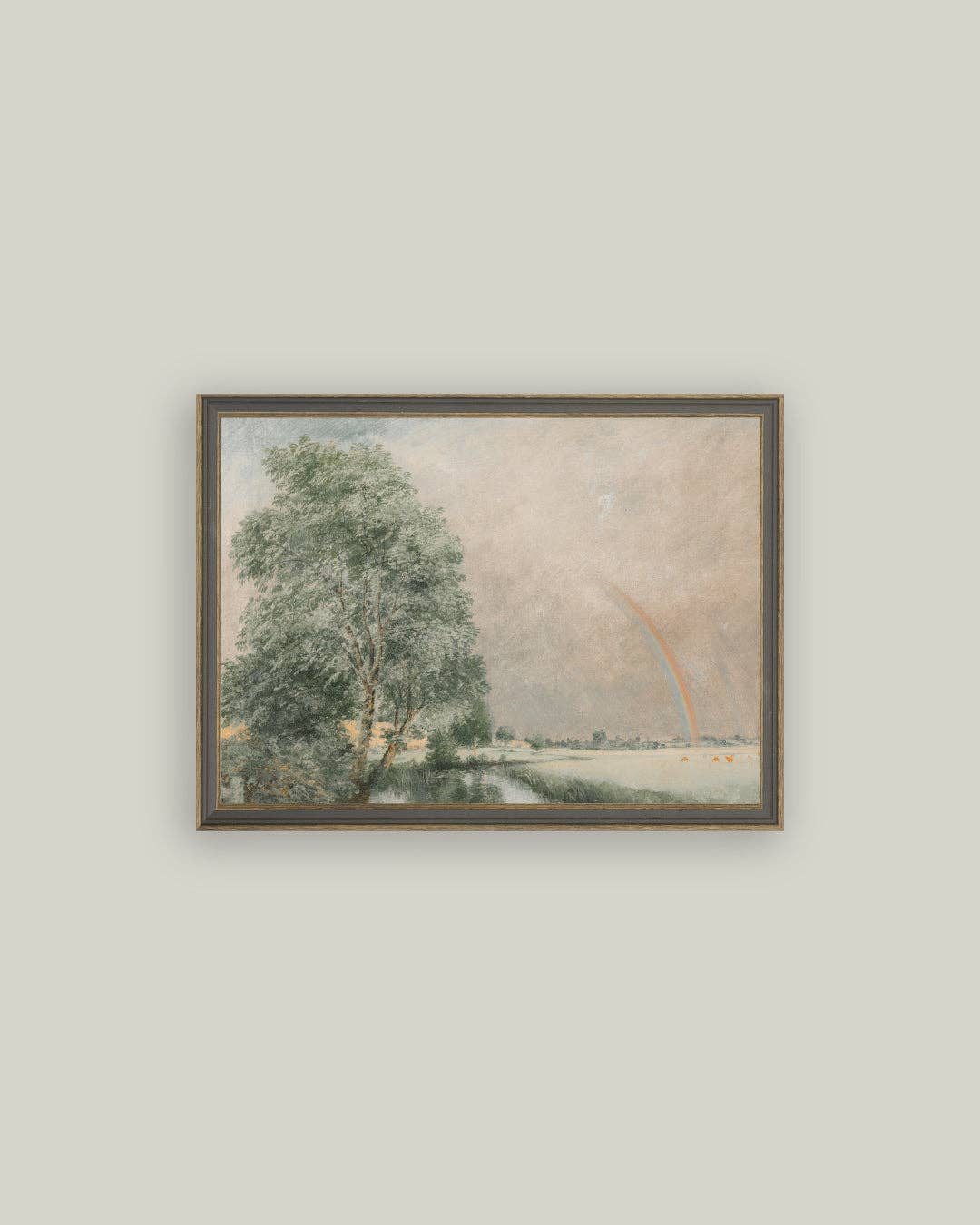 The Rainbow Framed Antique Art: 15x11