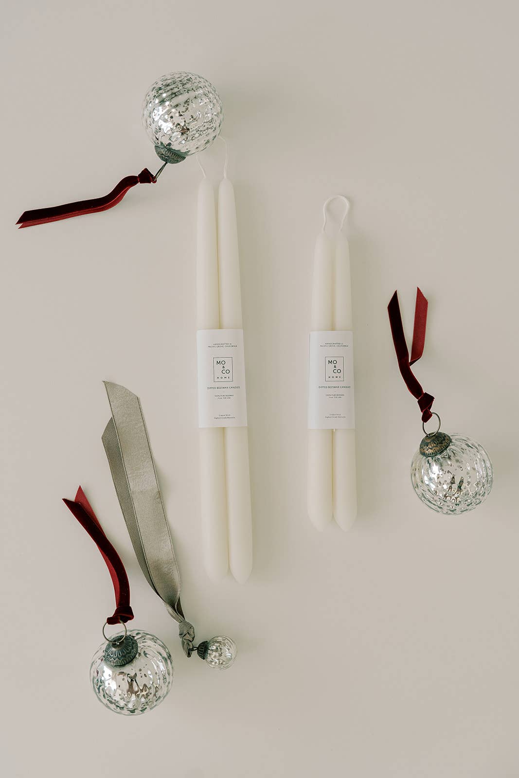 Natural White Taper Candles - 10 Inch