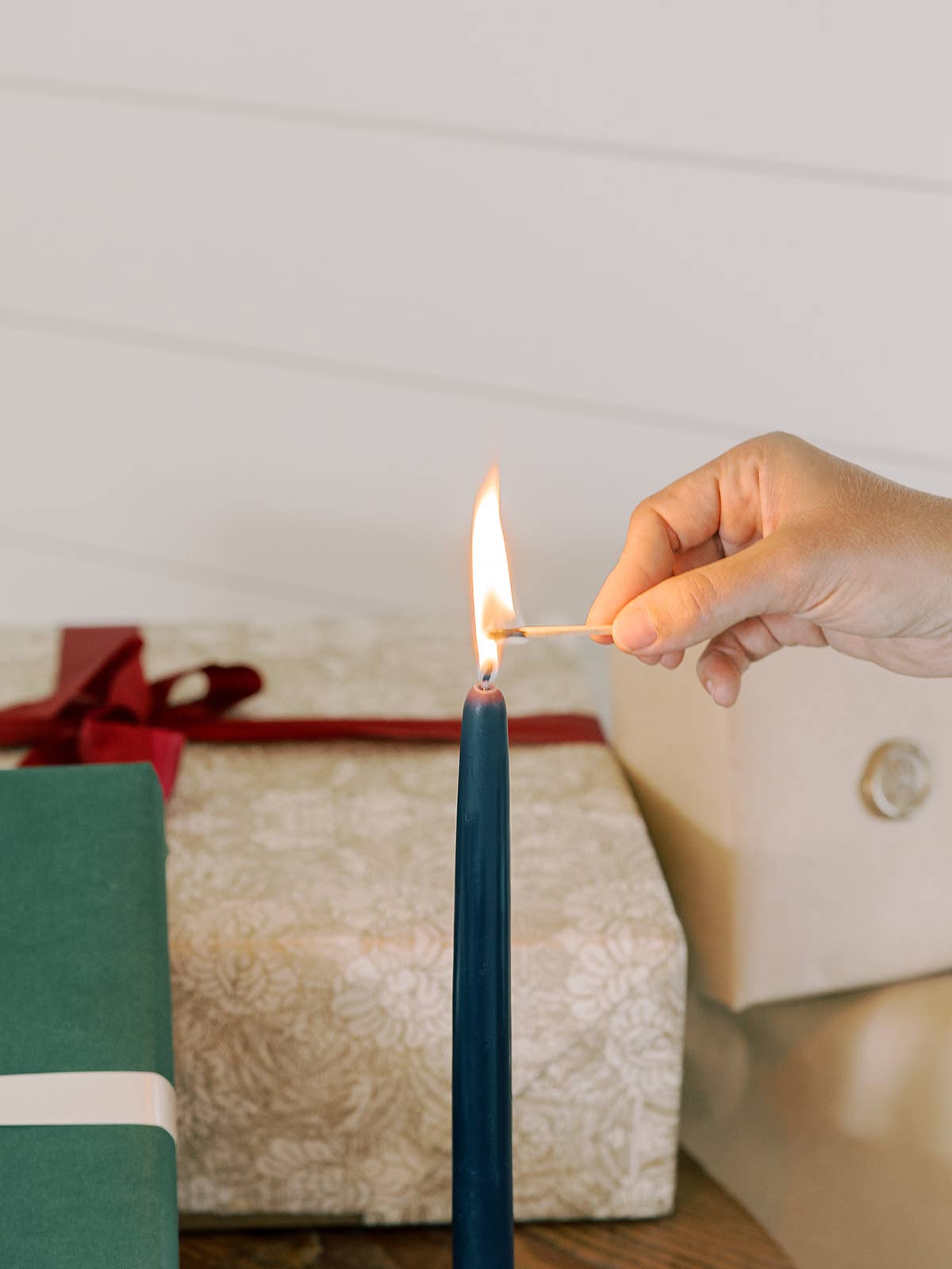 Midnight Blue Taper Candles - 14 Inch
