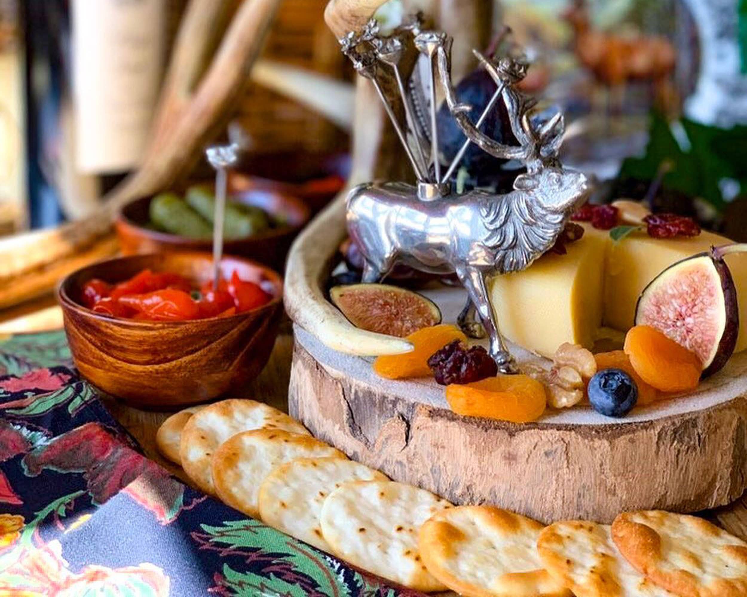 Pewter Elk Cheese Pick Set
