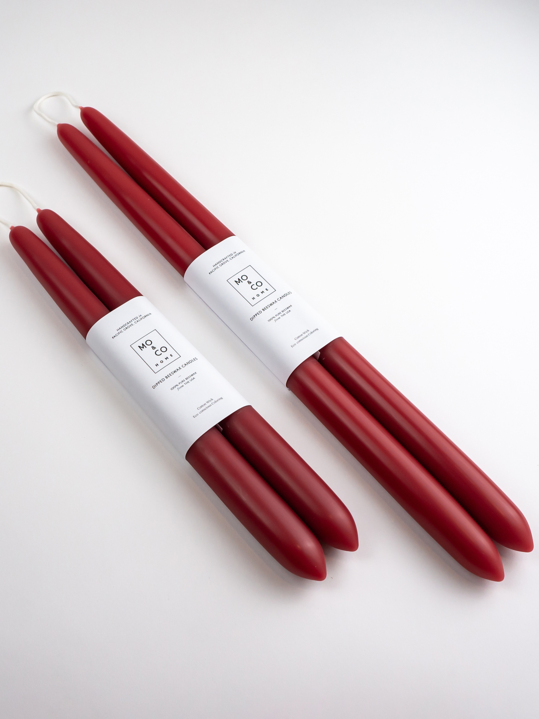 Berry Red Taper Candles 14 Inch