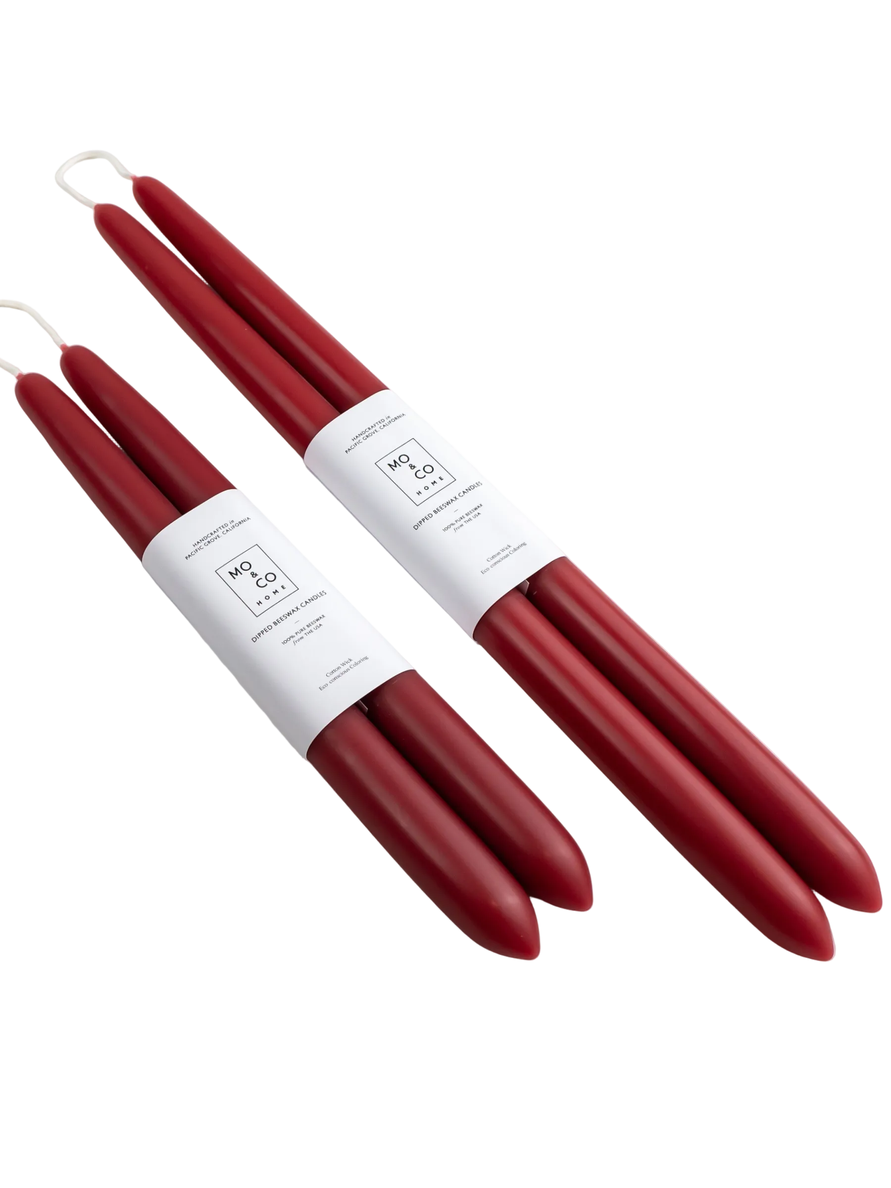 Berry Red Taper Candles 10 Inch