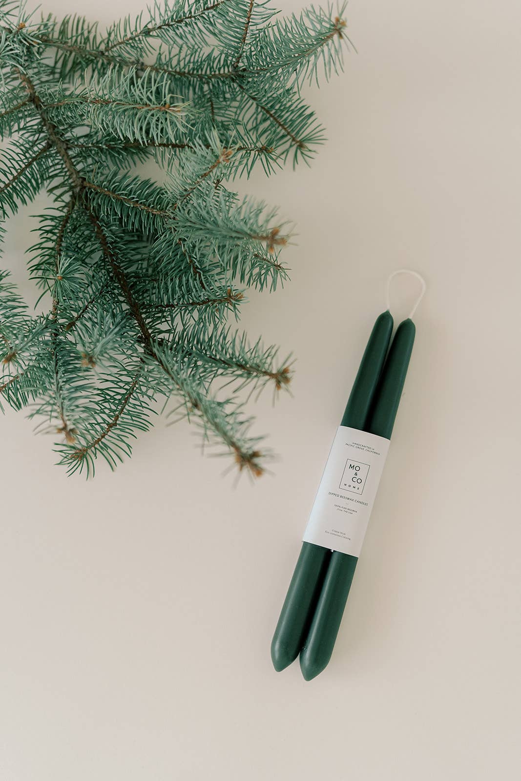 Forest Green Taper Candles - 10 Inch