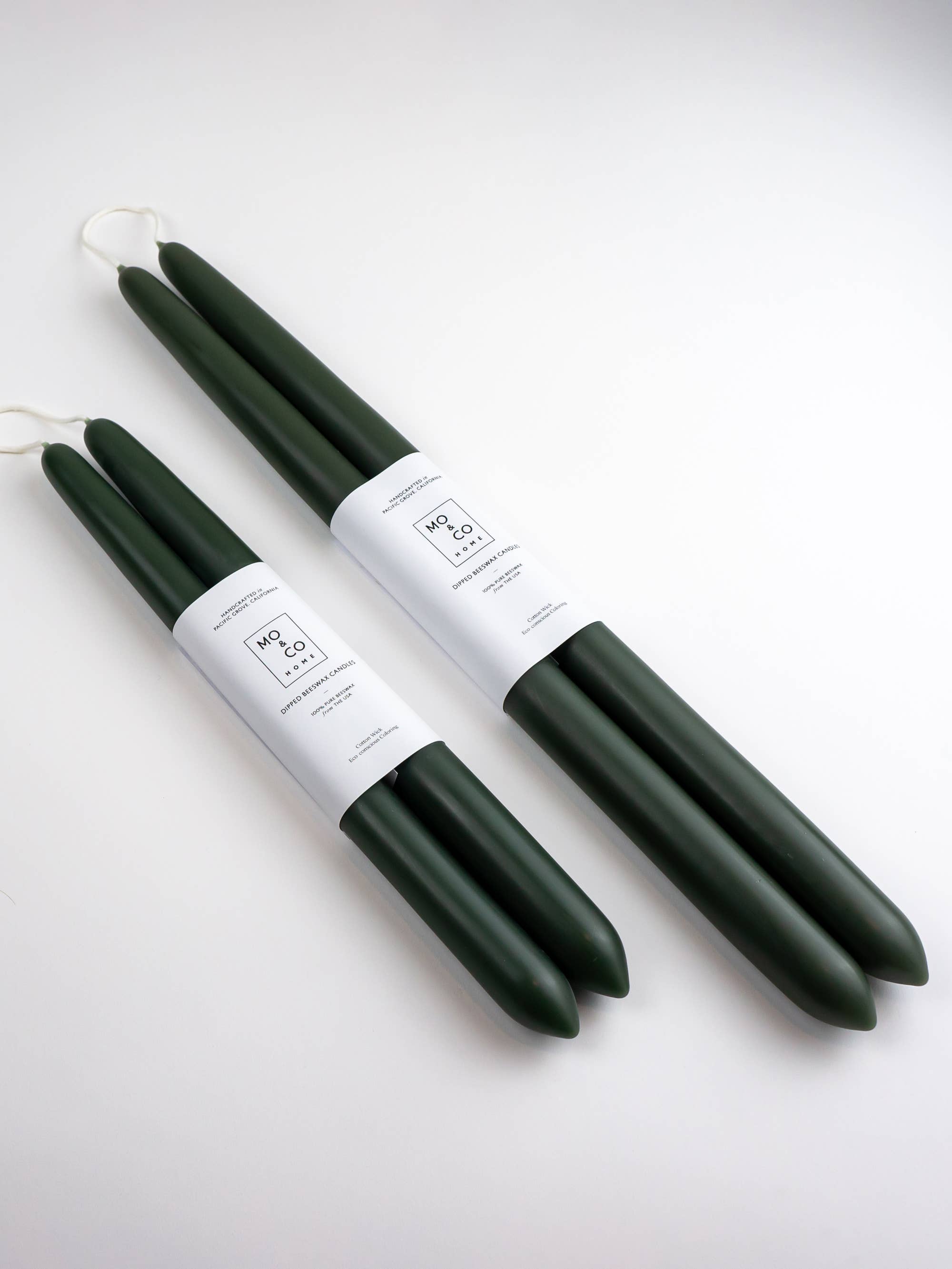 Forest Green Taper Candles - 10 Inch