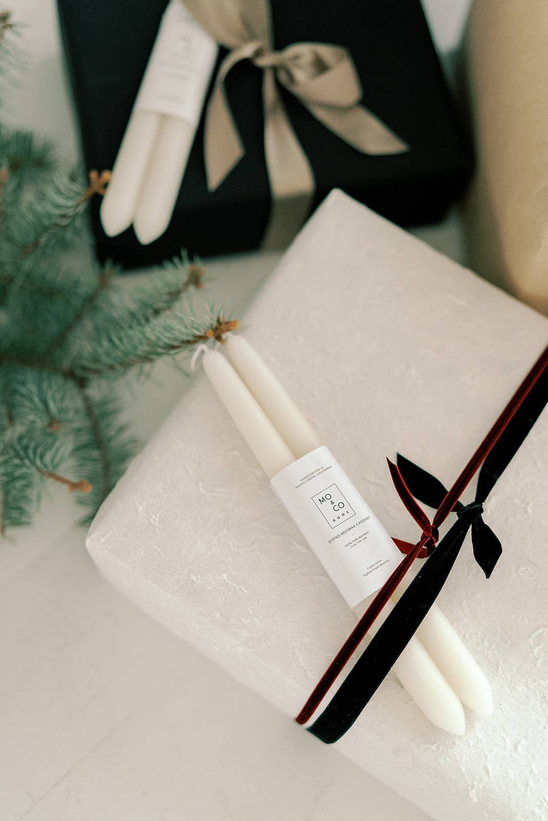 Natural White Taper Candles - 10 Inch