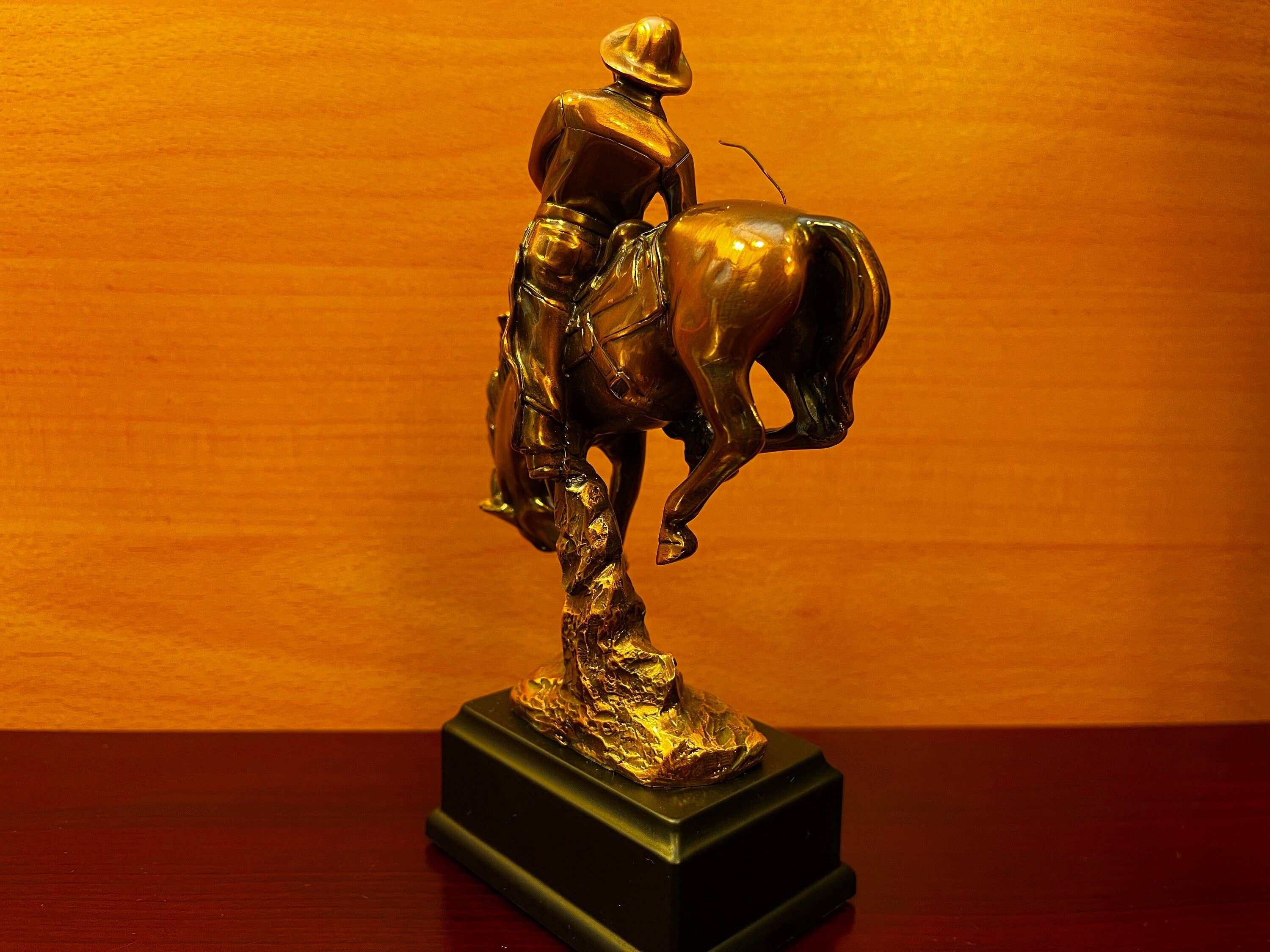 Cowboy on Horse Sculpture