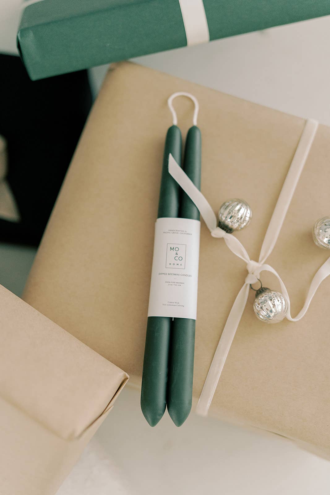 Forest Green Taper Candles - 10 Inch