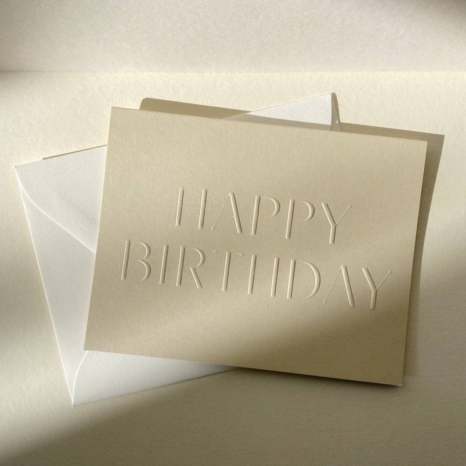 "Happy Birthday" Greeting Card - Sand