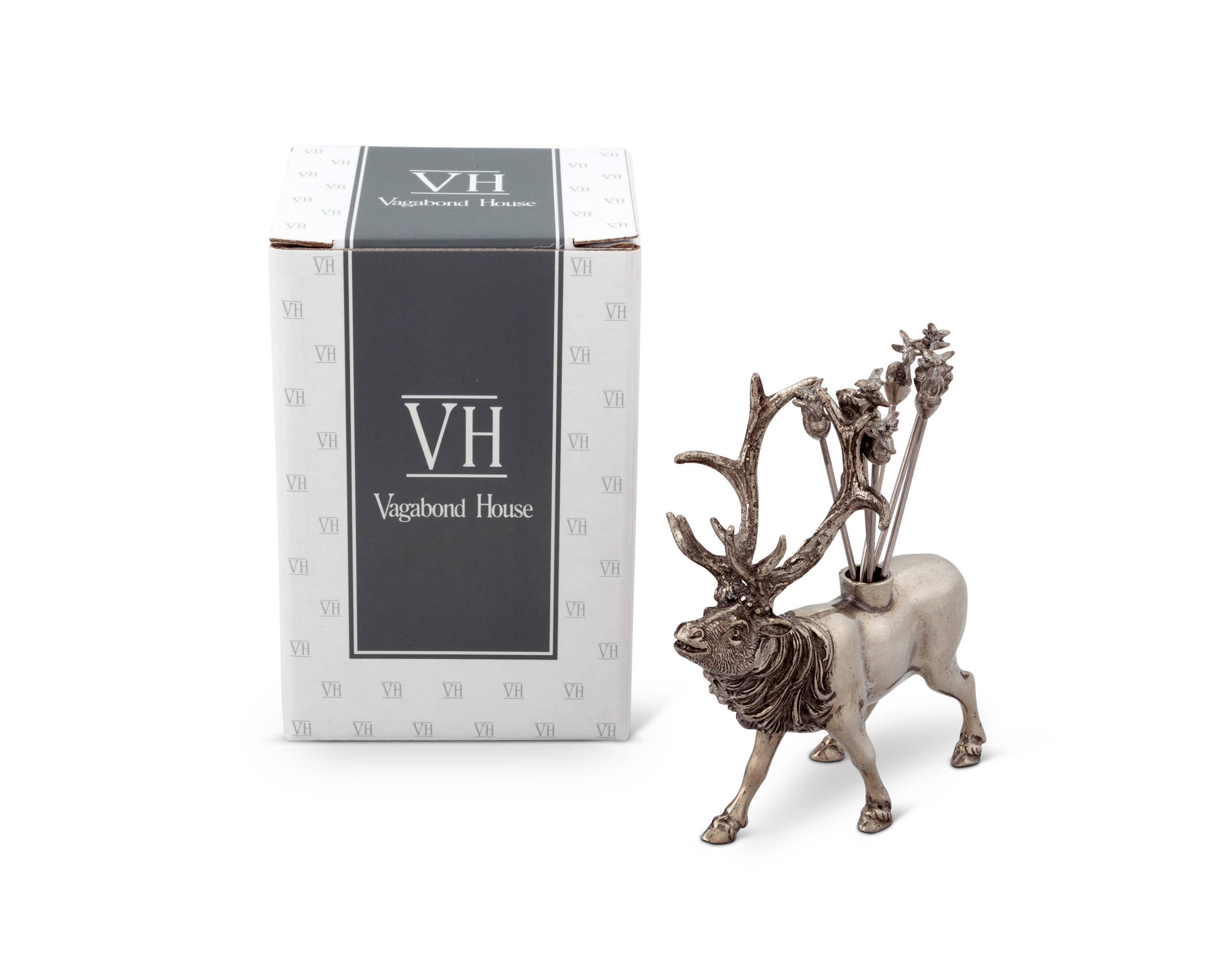 Pewter Elk Cheese Pick Set