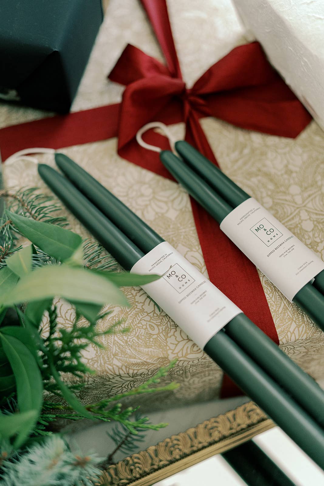 Forest Green Taper Candles - 14 Inch