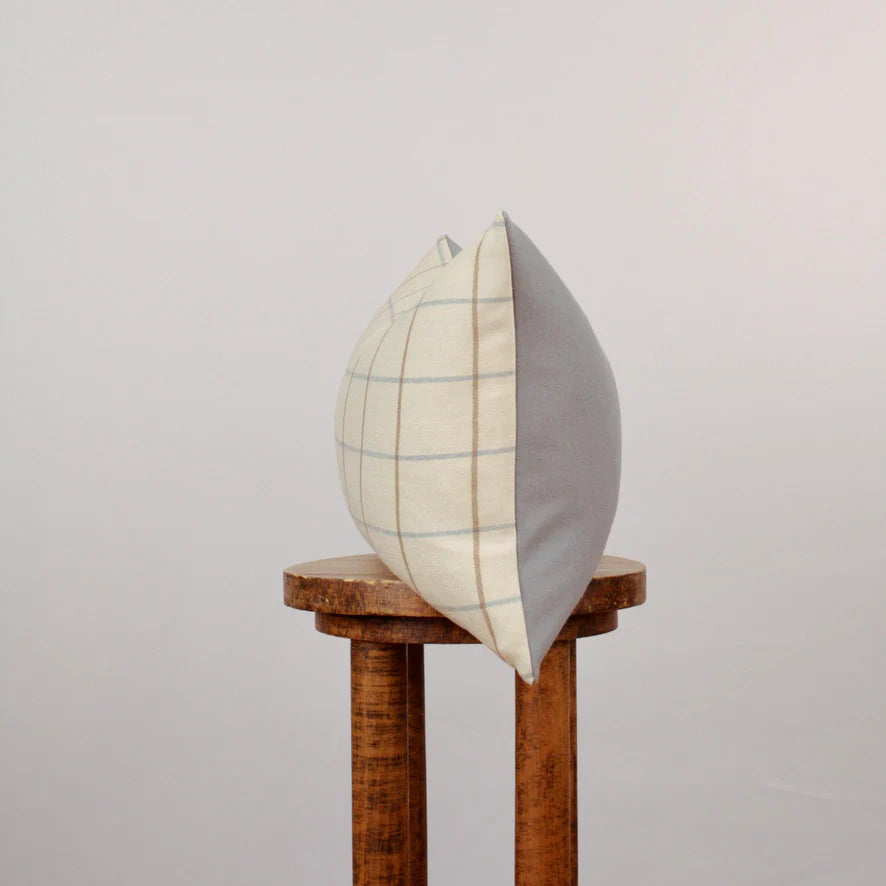 Wool Plaid Lumbar Pillow