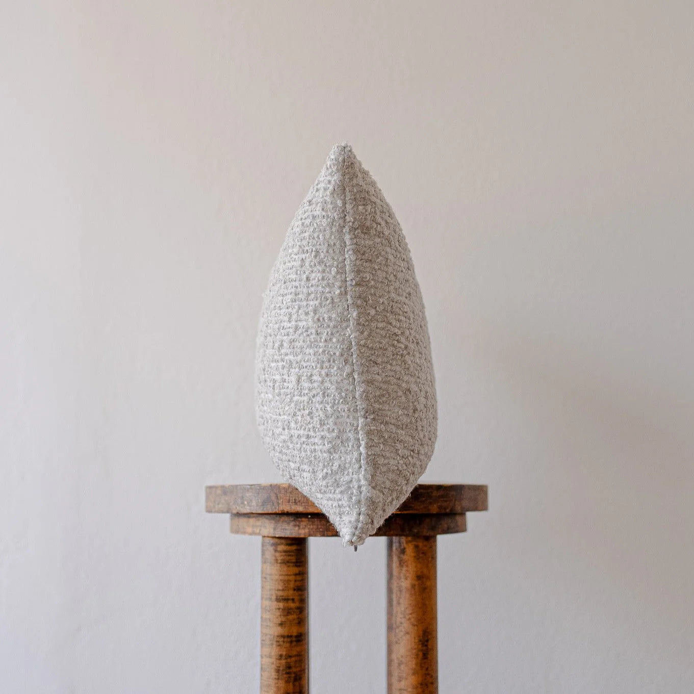 Grey Wool Lumbar Pillow