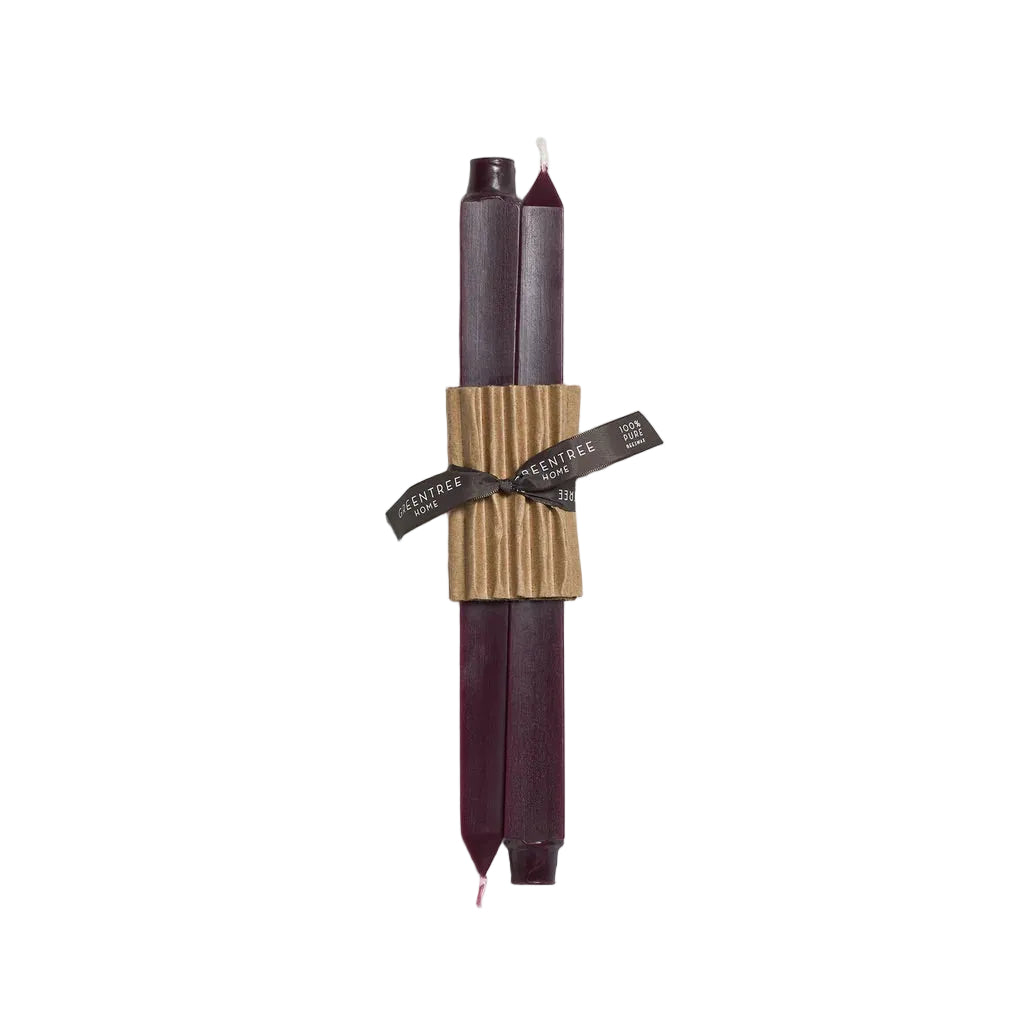 Square Taper Candles Berry
