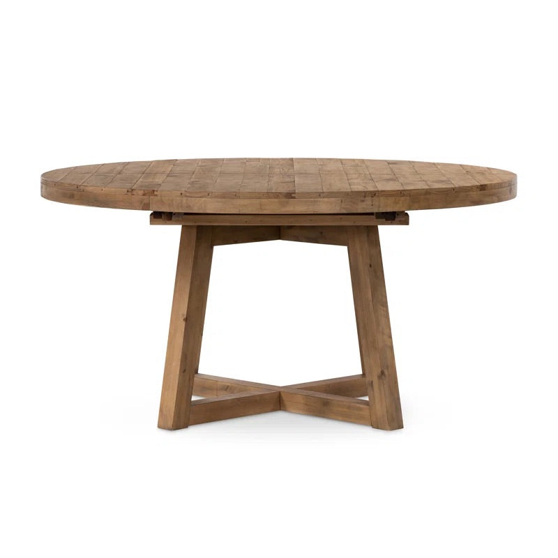 Eberwin Round Pine Wood Dining Table