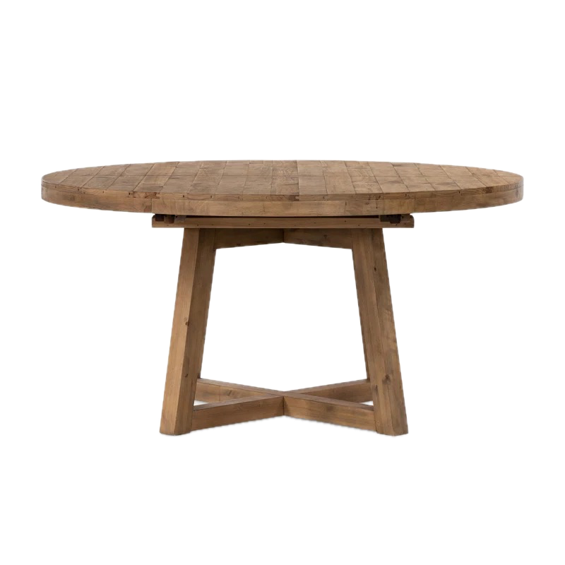 Eberwin Round Pine Wood Dining Table
