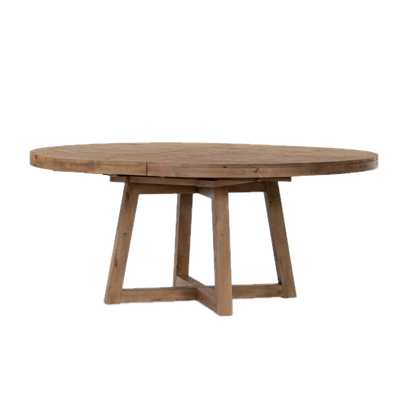 Eberwin Round Pine Wood Dining Table