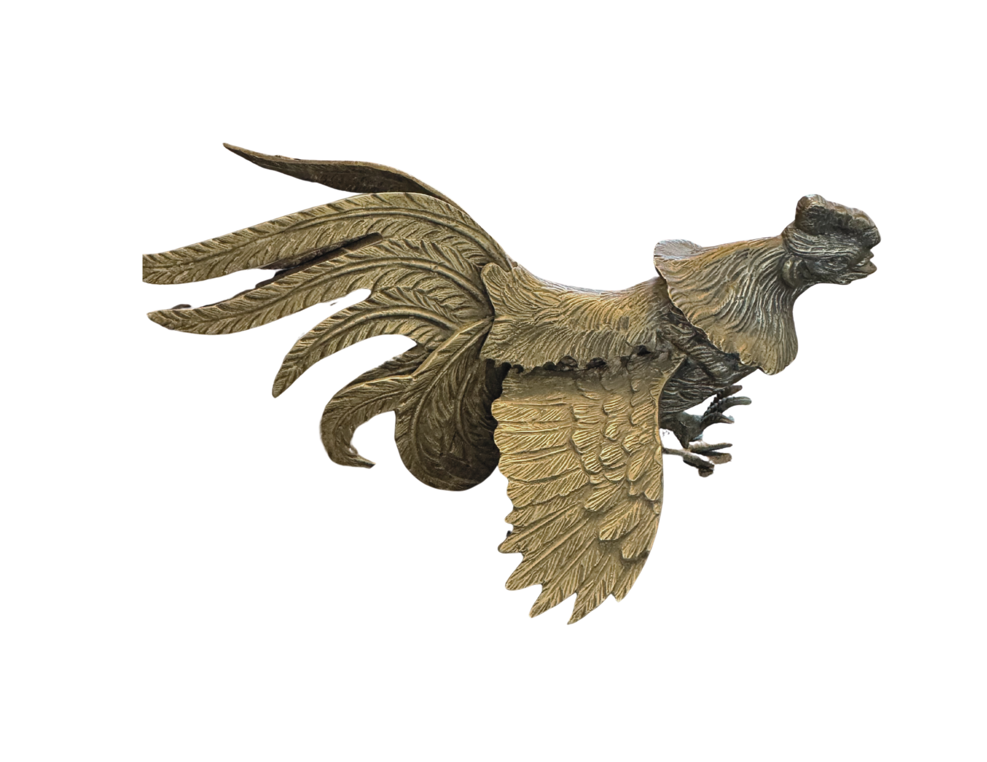Pair of Brass Gamecocks