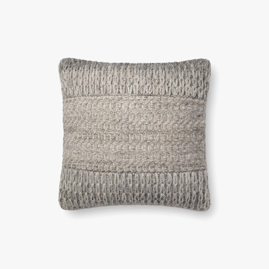 Grey Banded Pillow