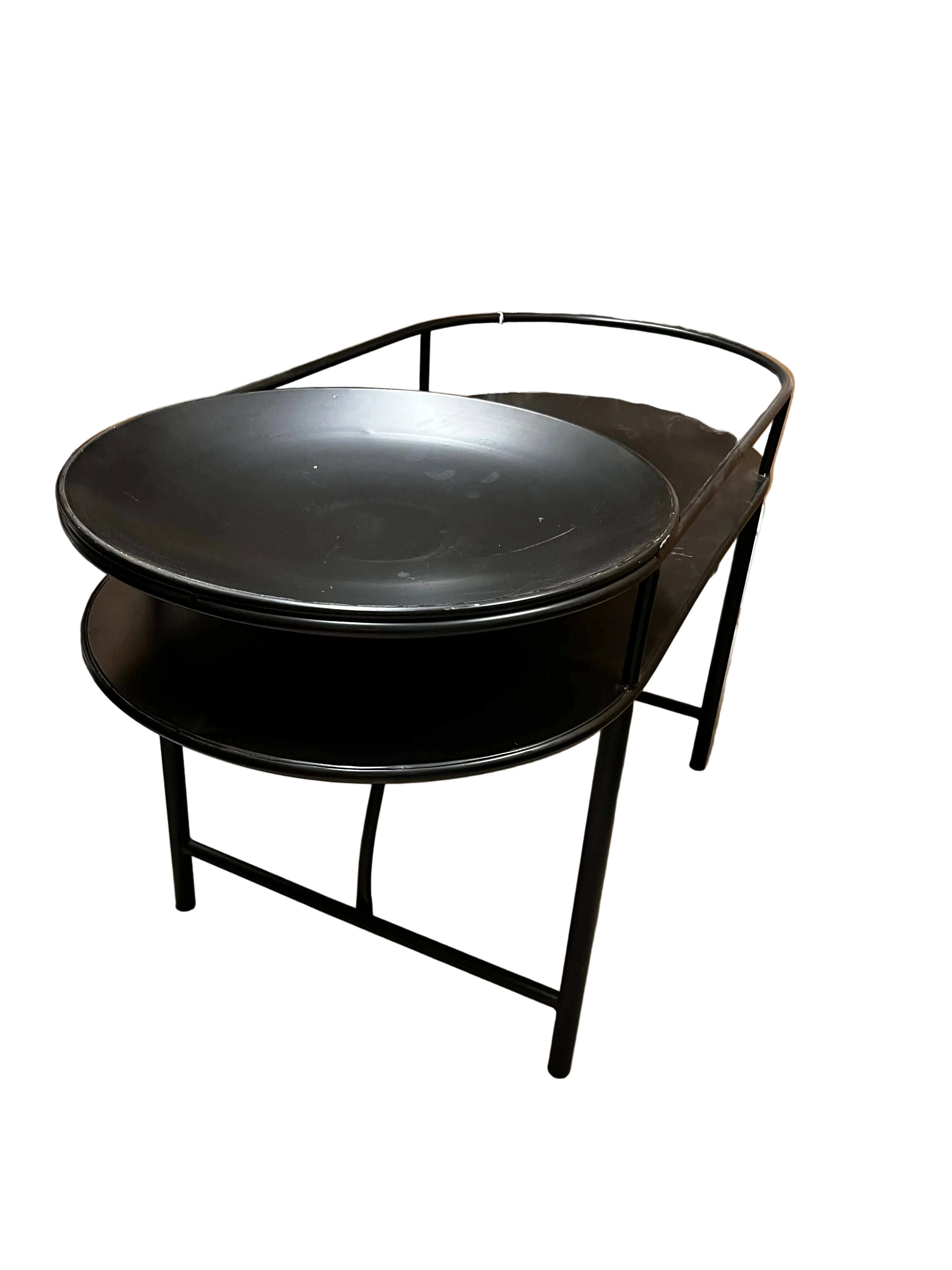 Modern Metal 2-Tier Accent Table
