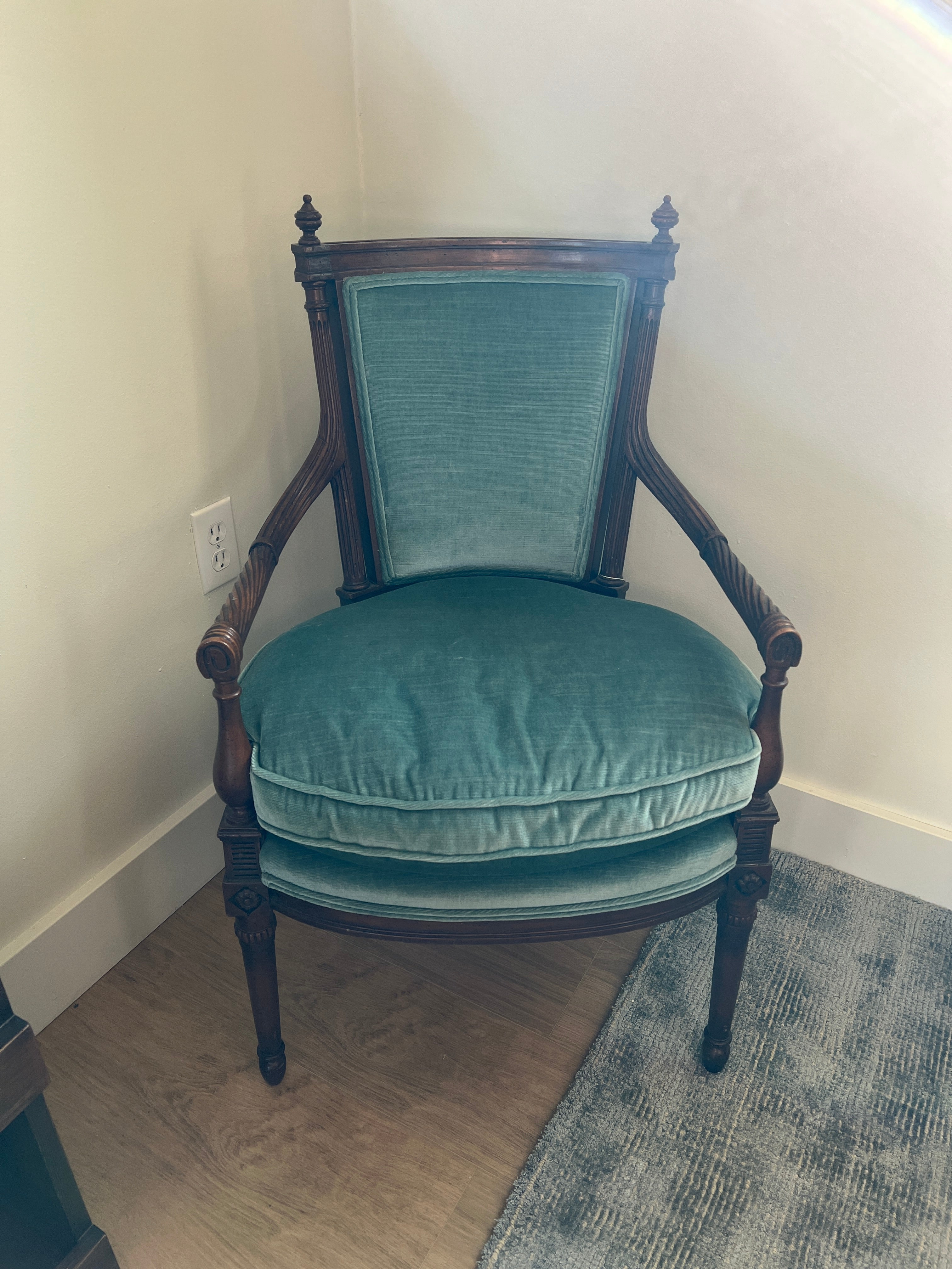 Light Blue Velvet Chair