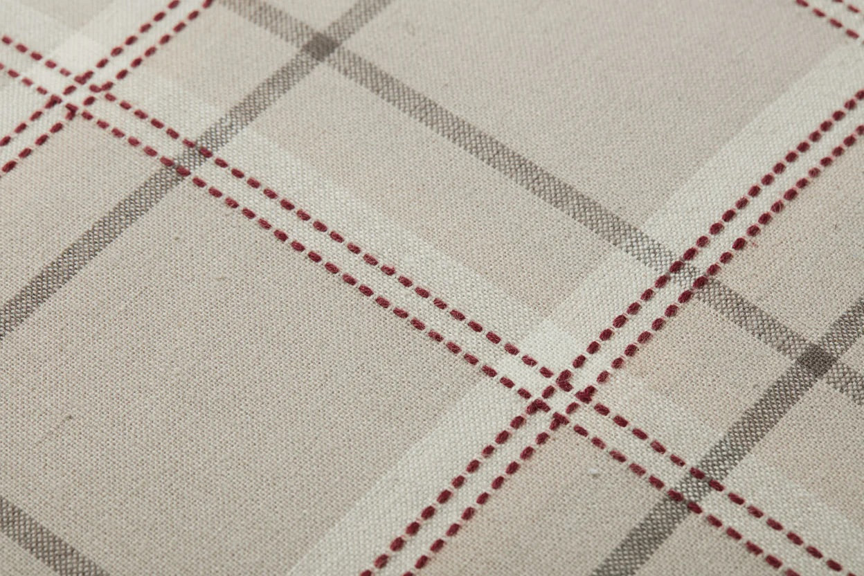 Teddy Plaid Cotton Woven Pillow