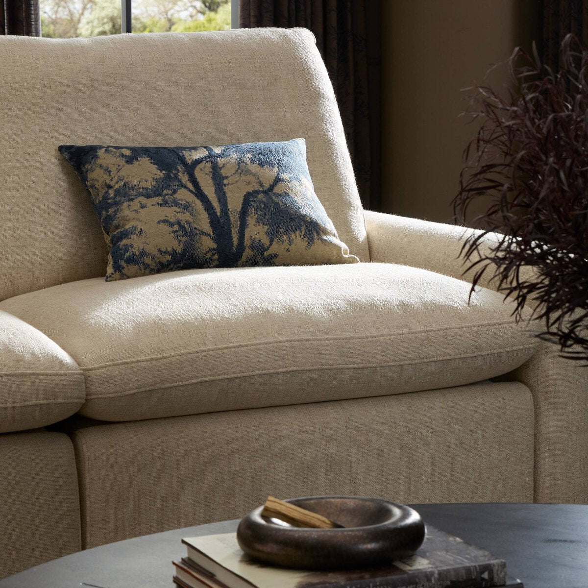 Toile Lumbar Pillow