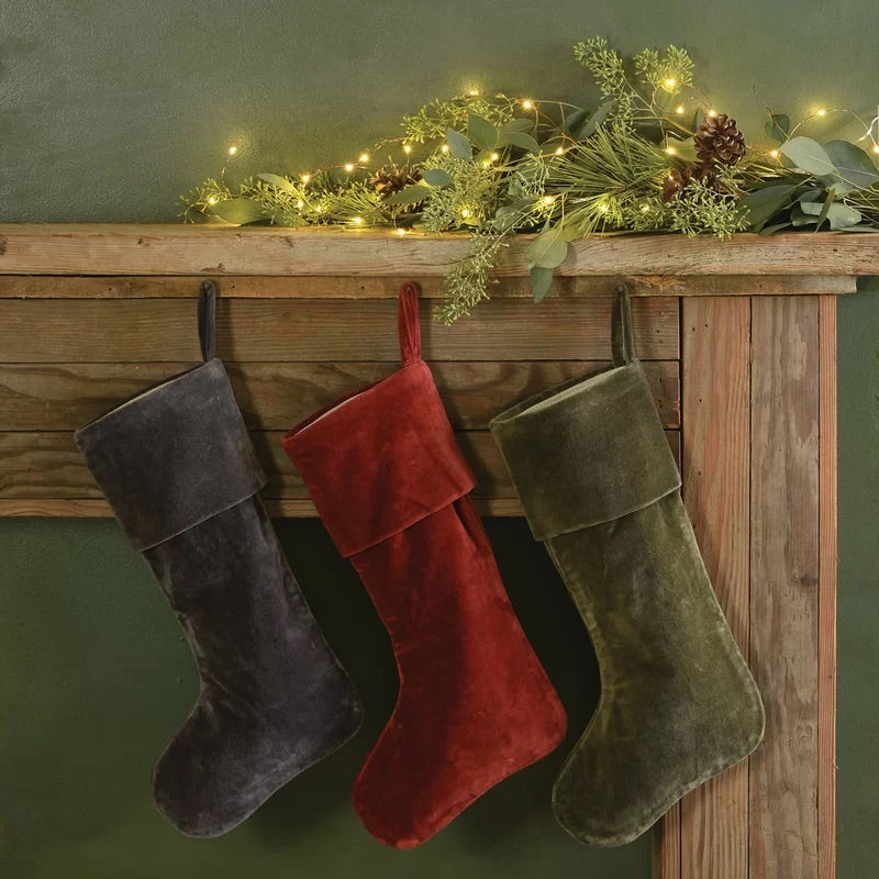 Velvet Holiday Stocking
