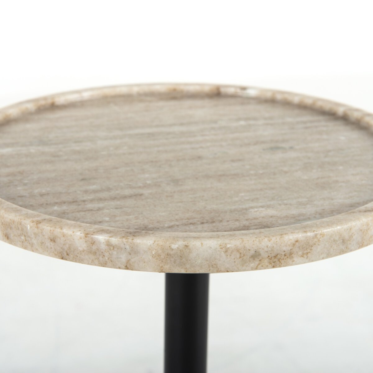 Viola Accent Table White Marble