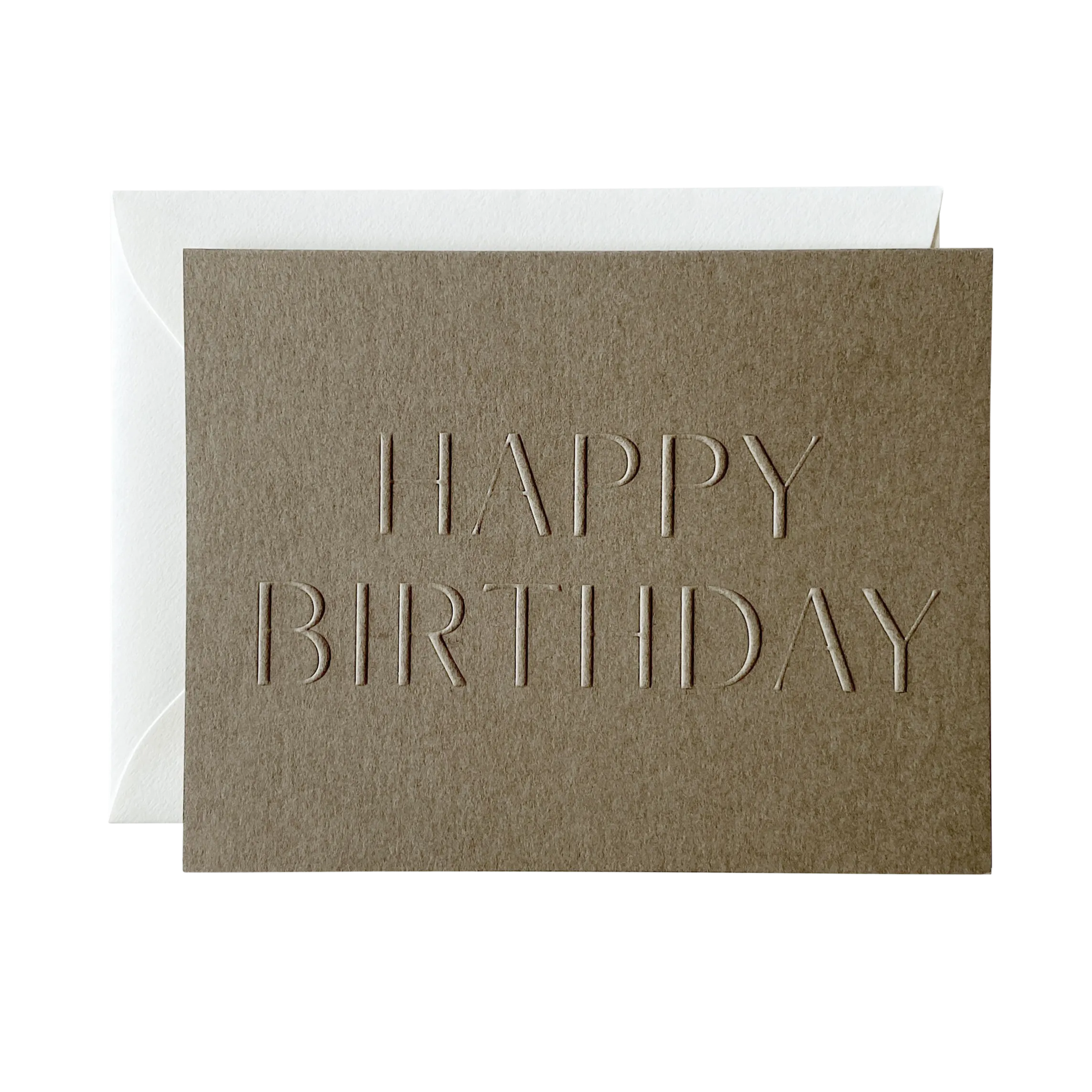 "Happy Birthday" Greeting Card - Brown