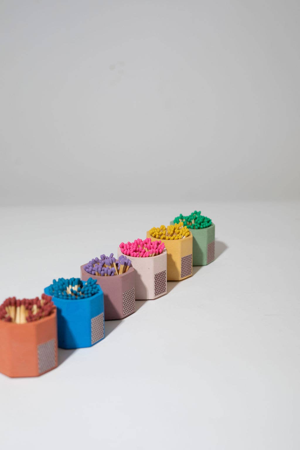 Concrete Match Holder – Modern Design with 2-Inch Safety Matches: Navy