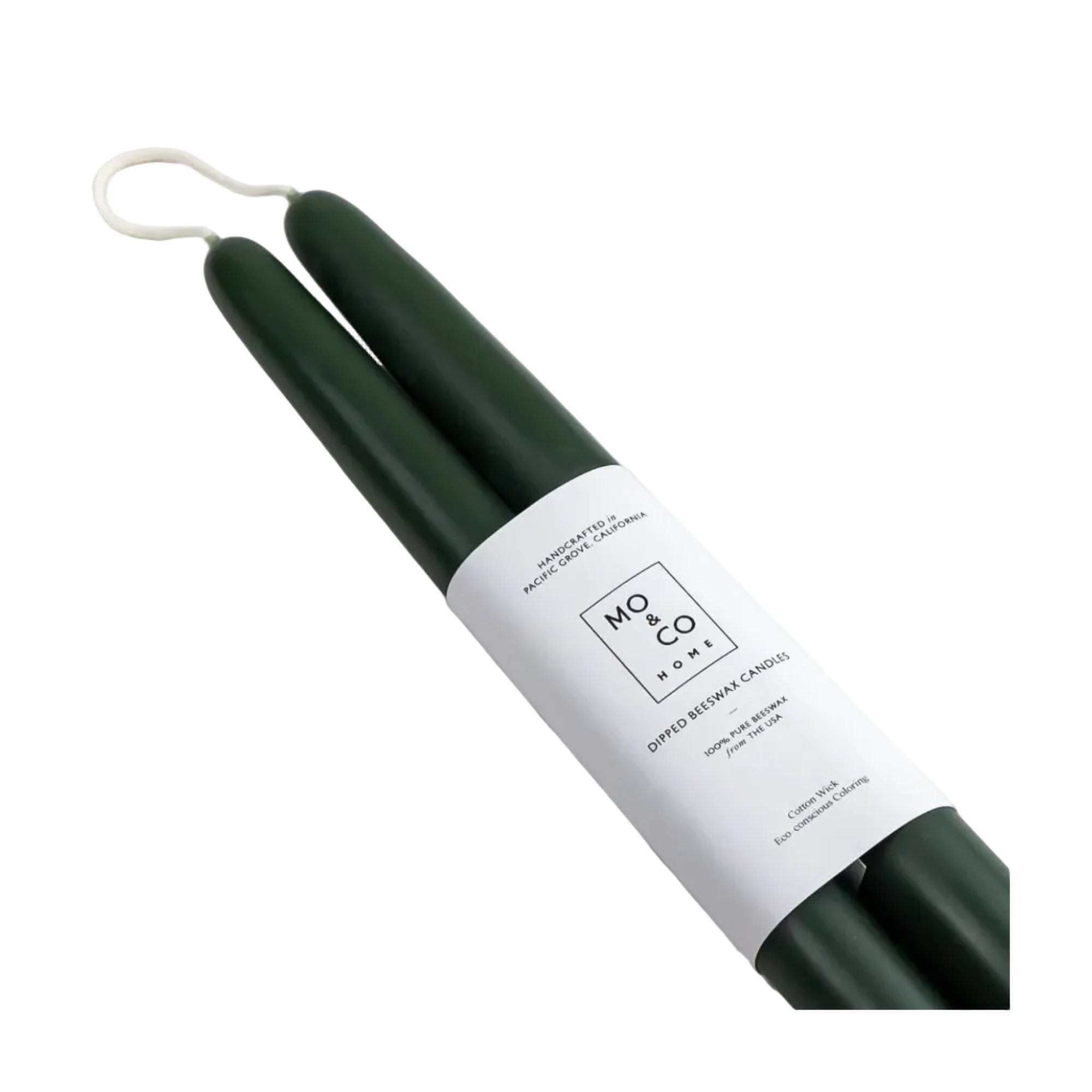 Forest Green Taper Candles - 10 Inch