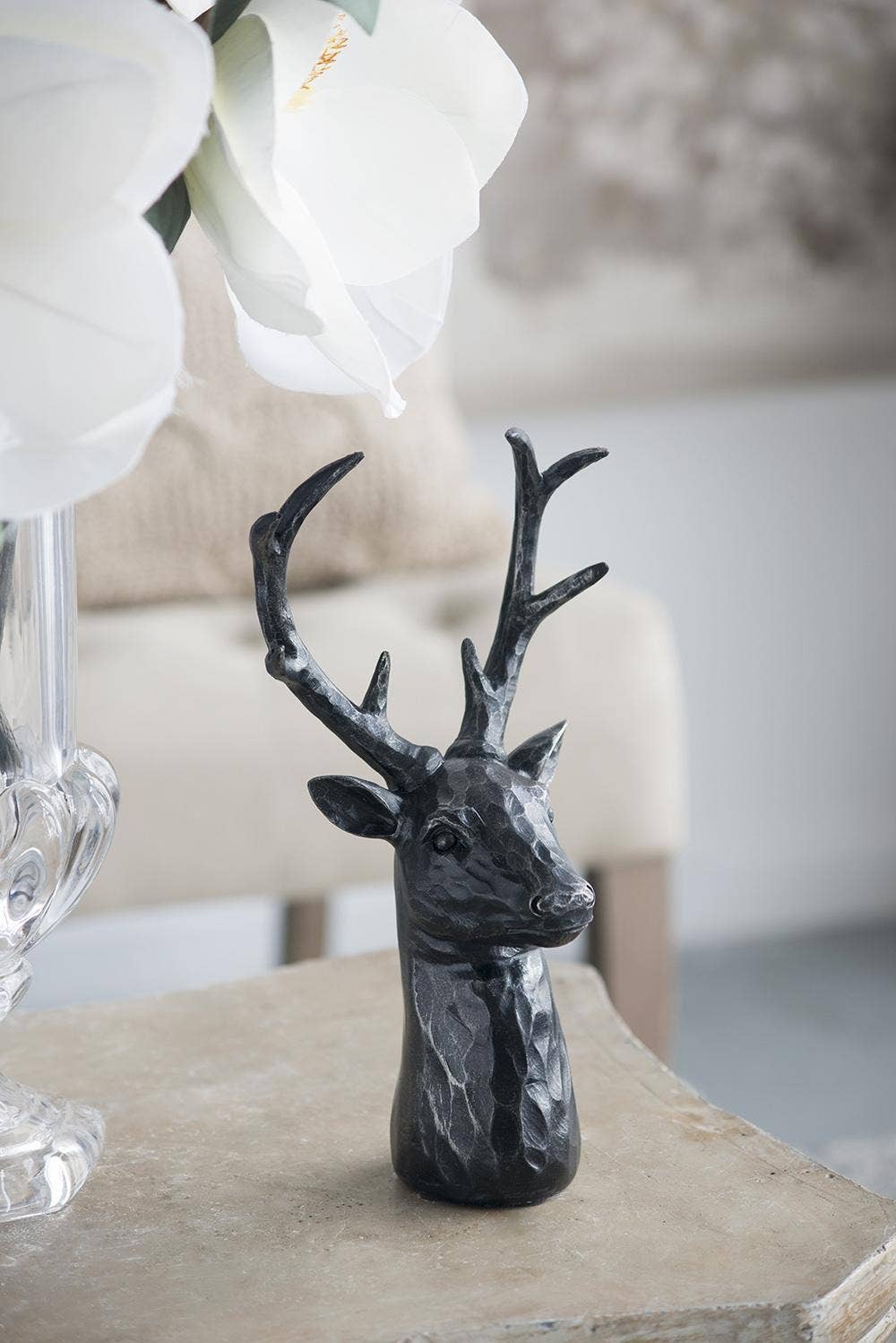Darby 8-Point Deer Head Black
