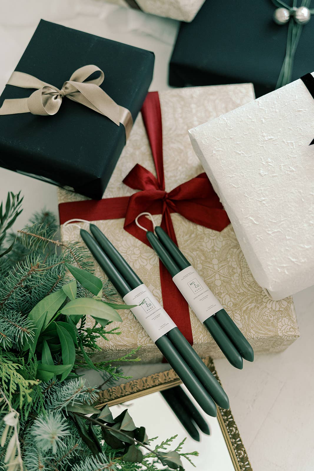 Forest Green Taper Candles - 10 Inch