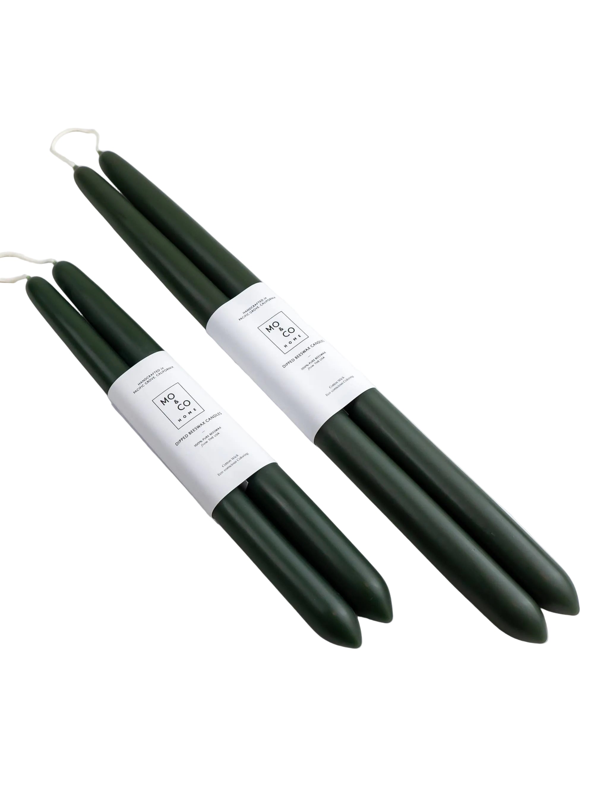 Forest Green Taper Candles - 14 Inch