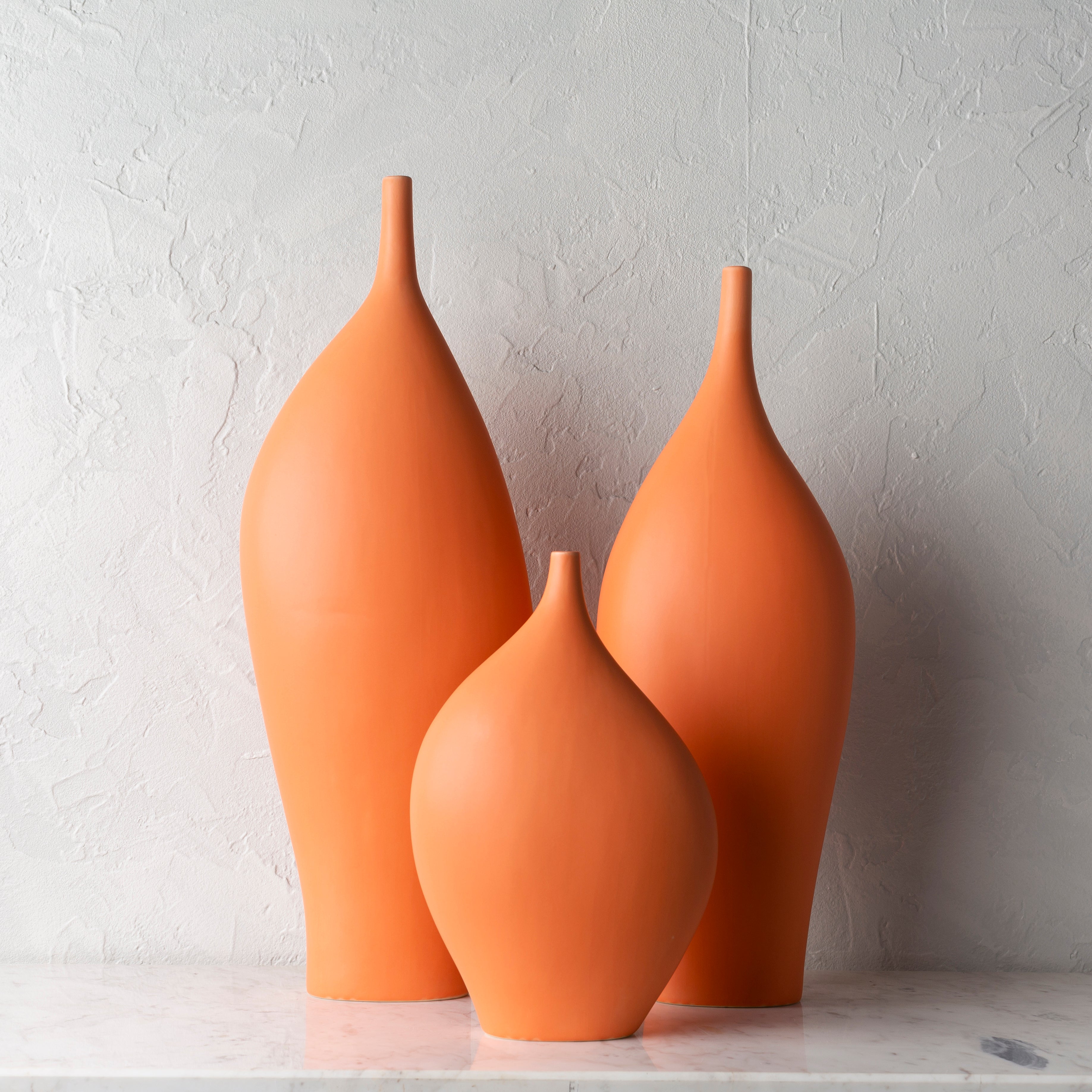 Neo Orange Ceramic Vases