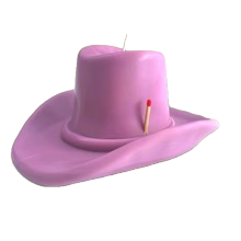 Belle Star Cowboy Hat Candle