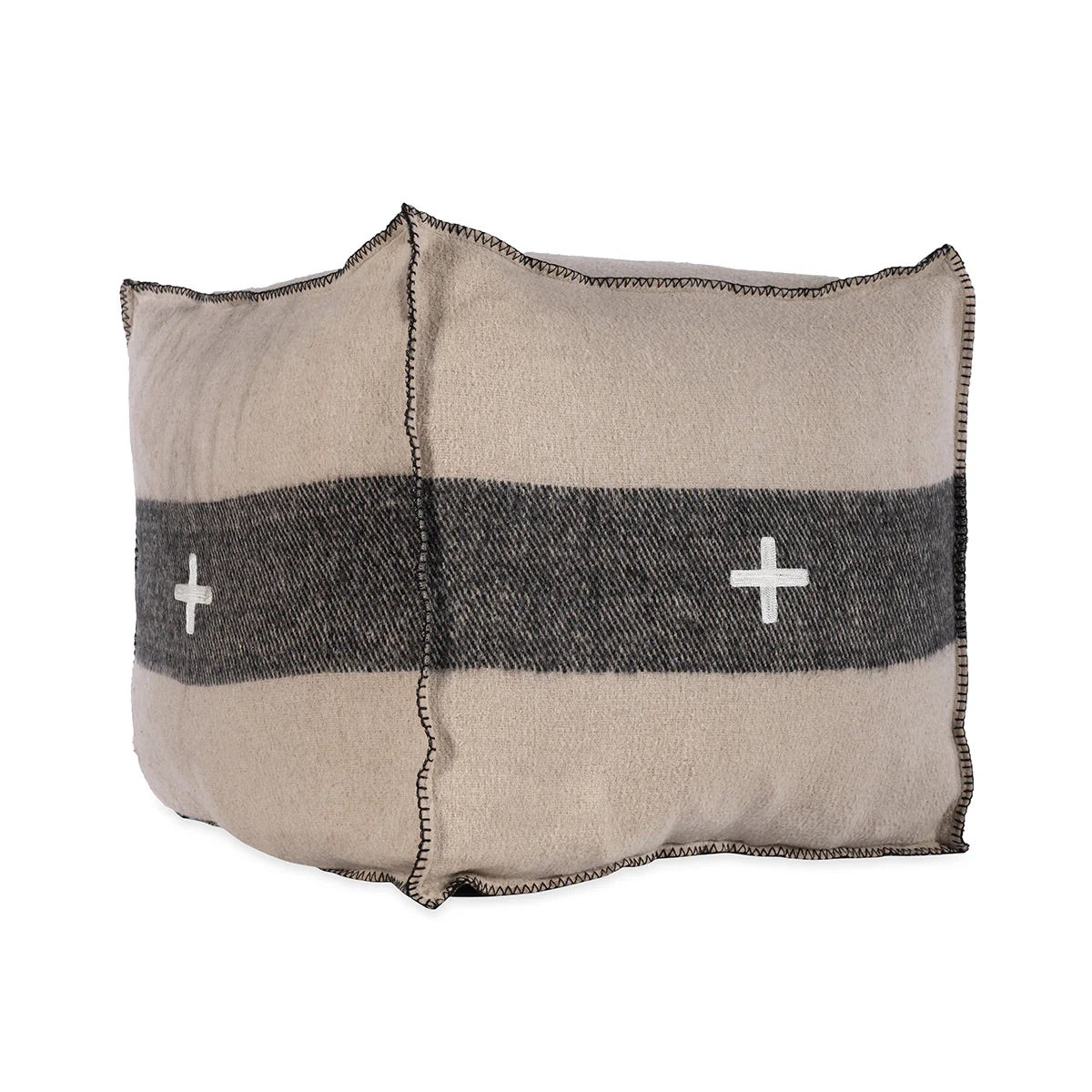 Swiss Army Pouf - Cream