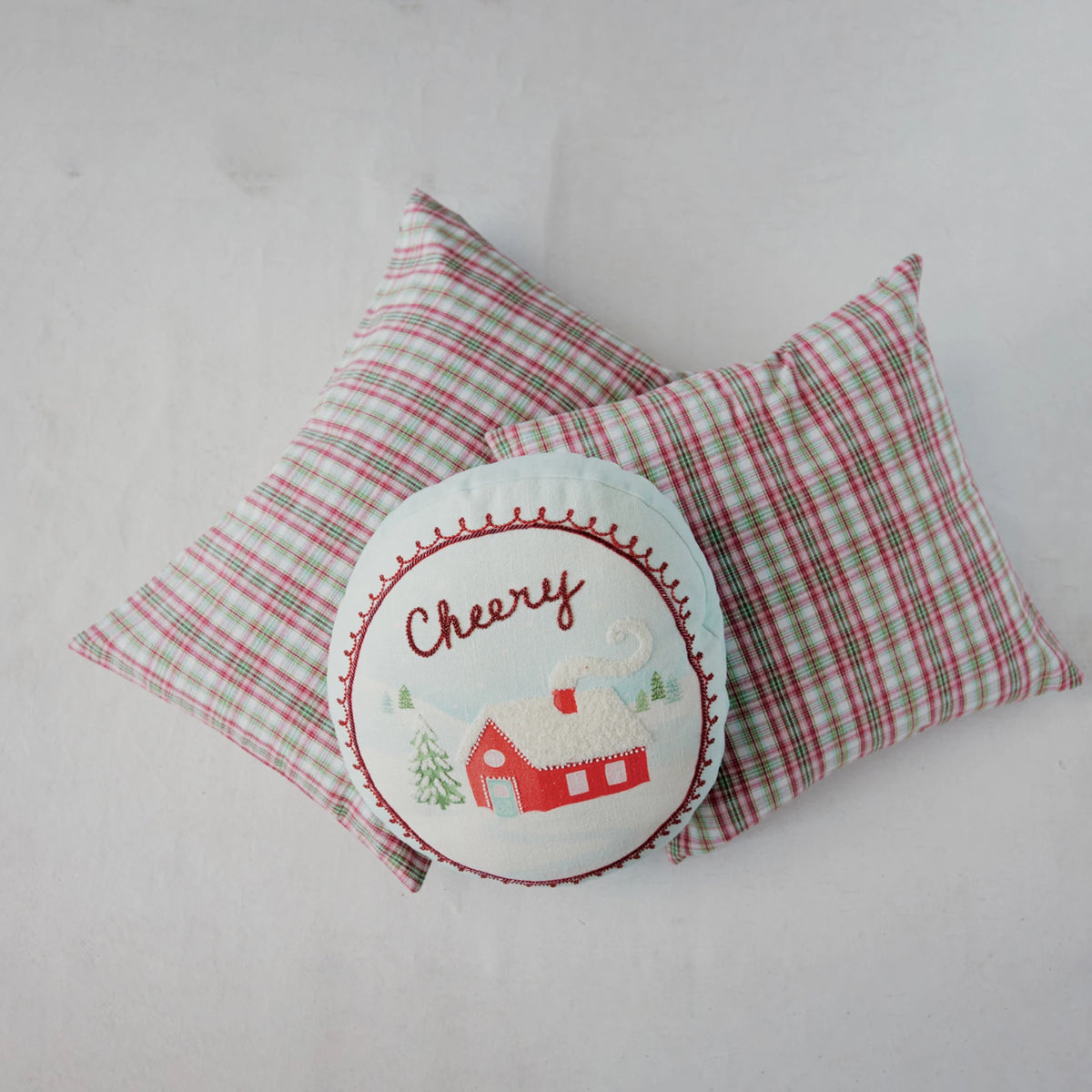 Plaid Woven Cotton Pillow