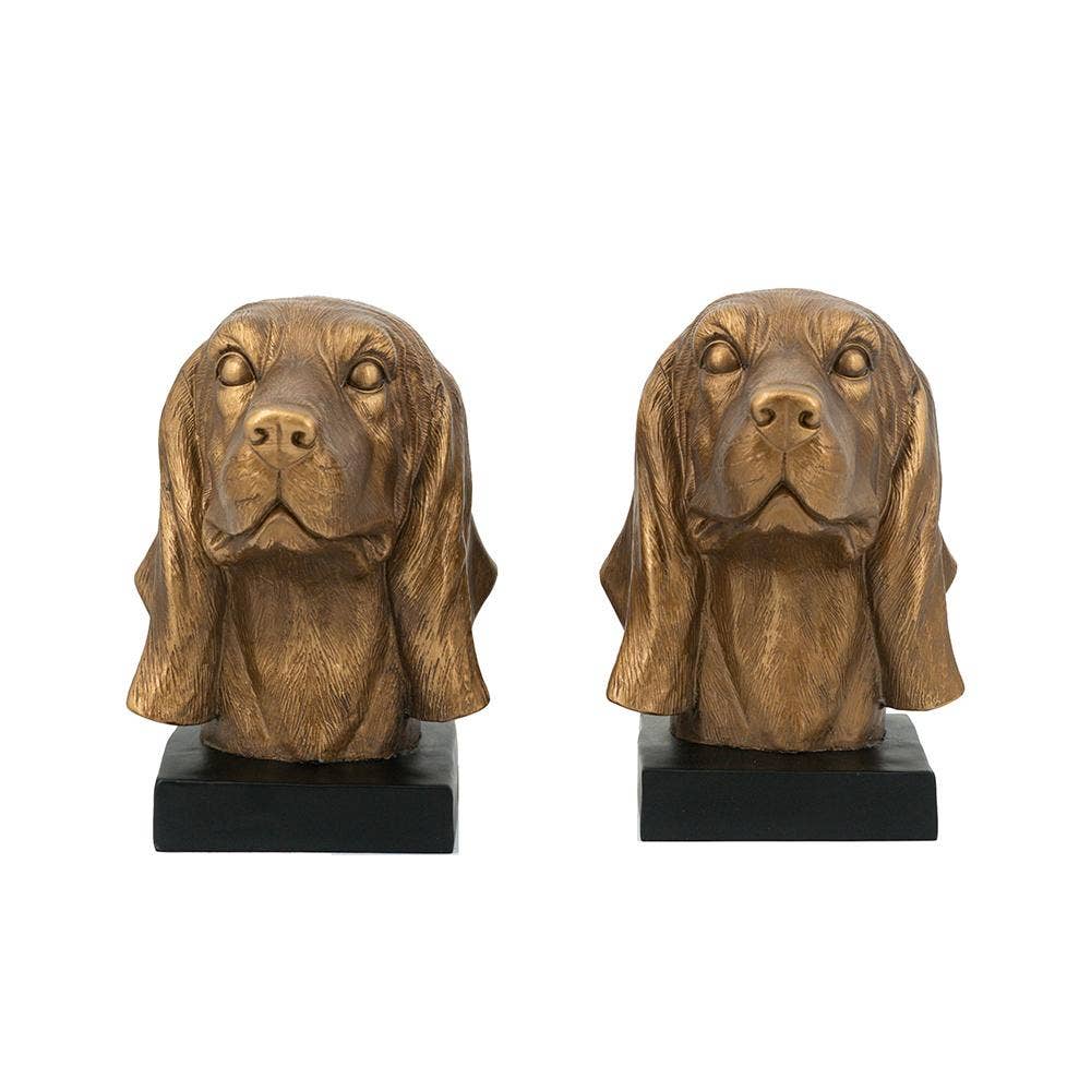 Dog Head Bookends