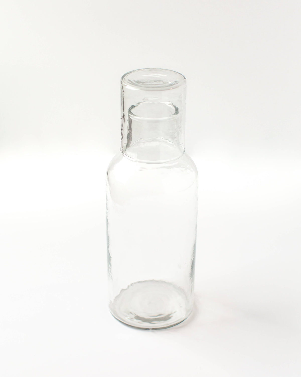 Handblown Hammered Glass Carafe: Smoke