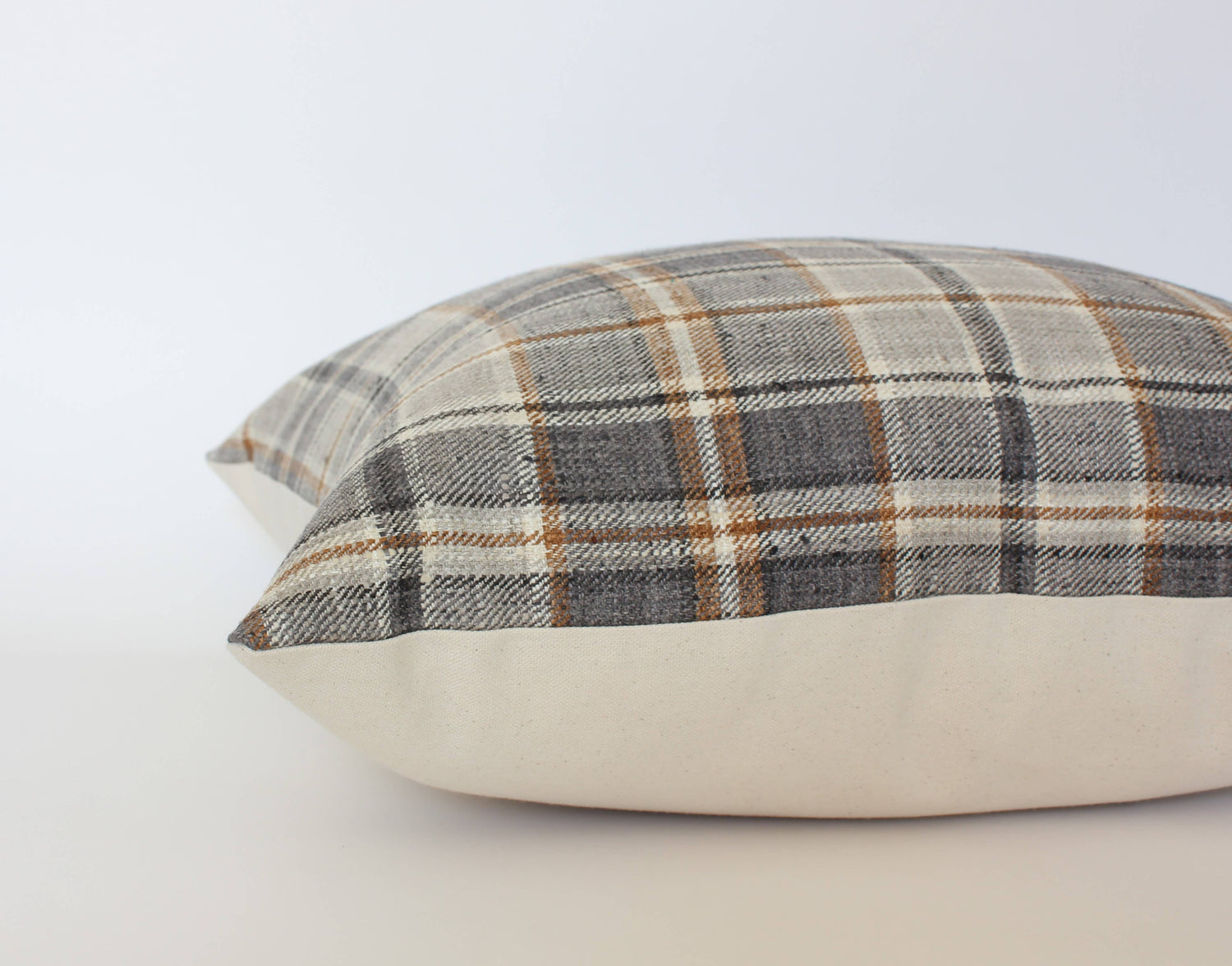 Nolan Brown Plaid Throw Pillow