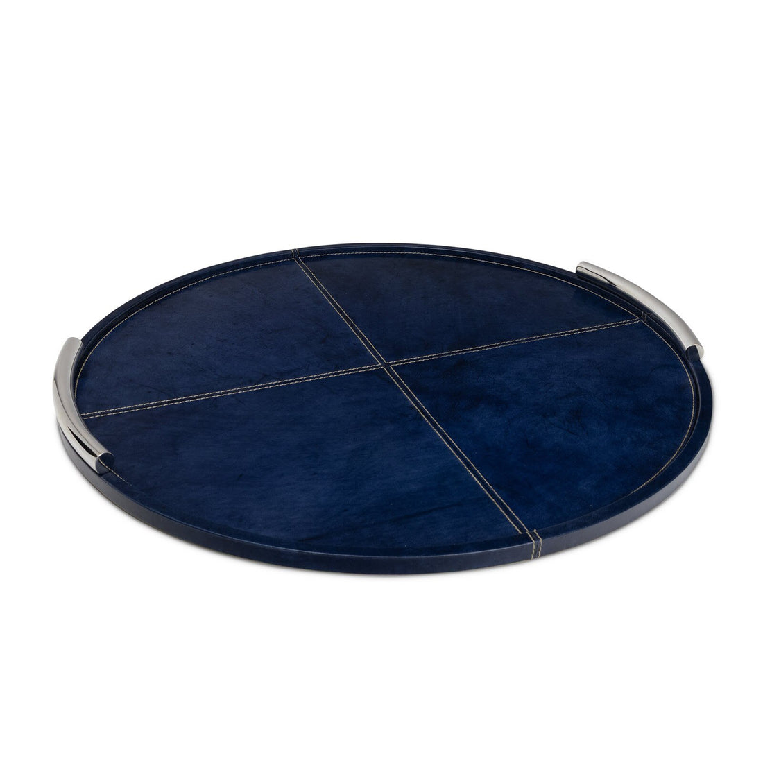 Round Hayes Leather Tray