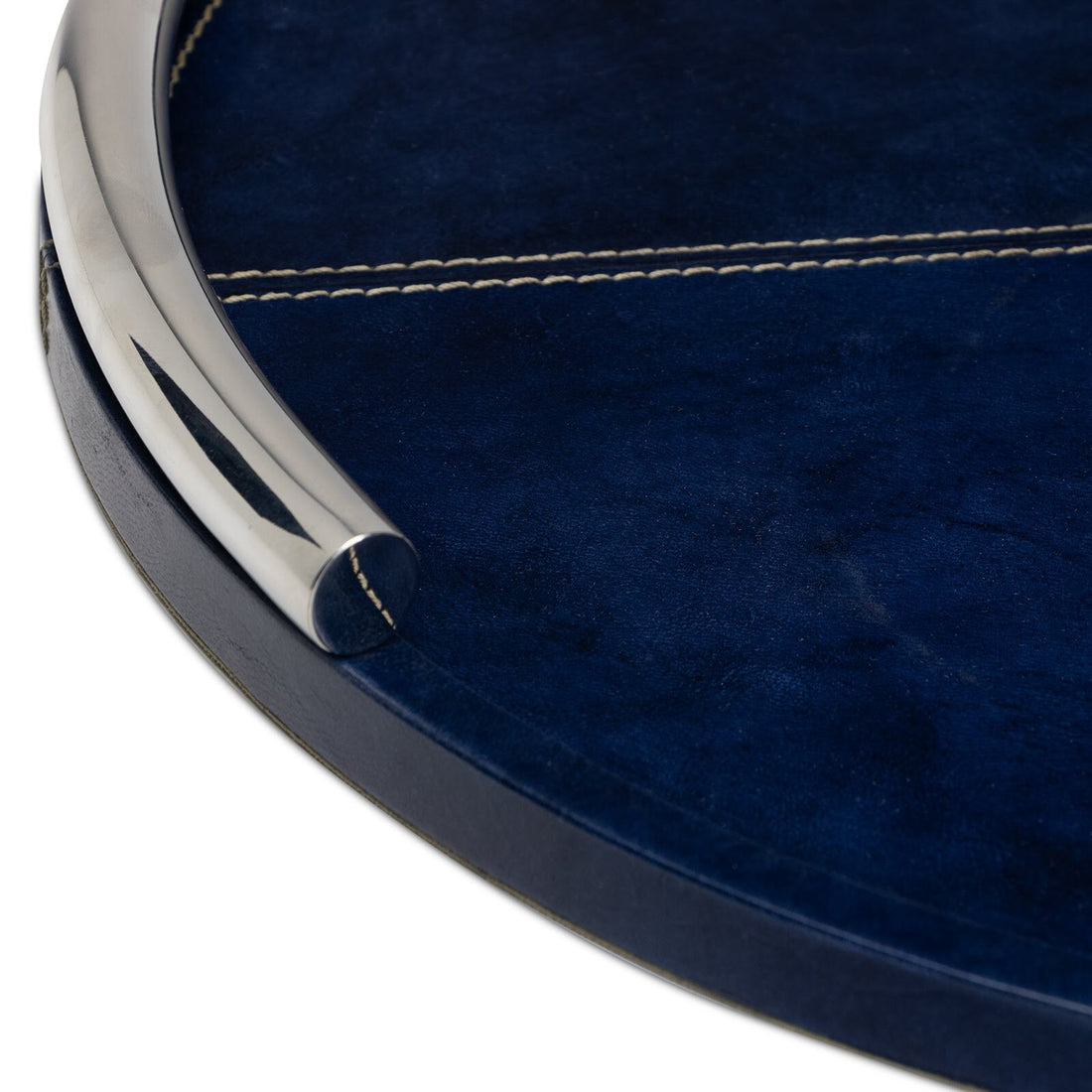 Round Hayes Leather Tray