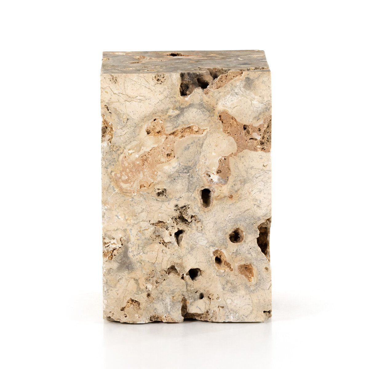 Faydon Travertine End Table