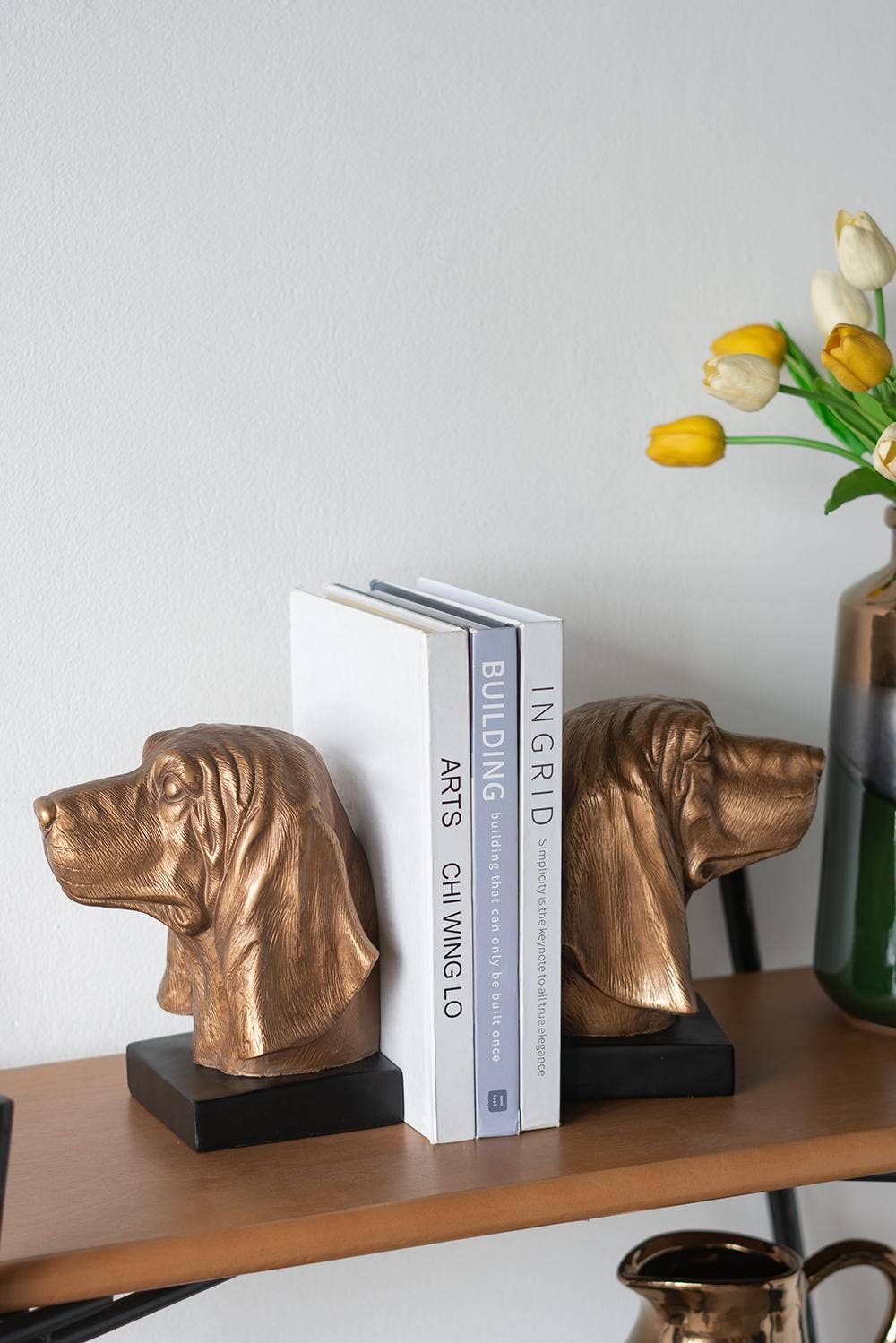 Dog Head Bookends